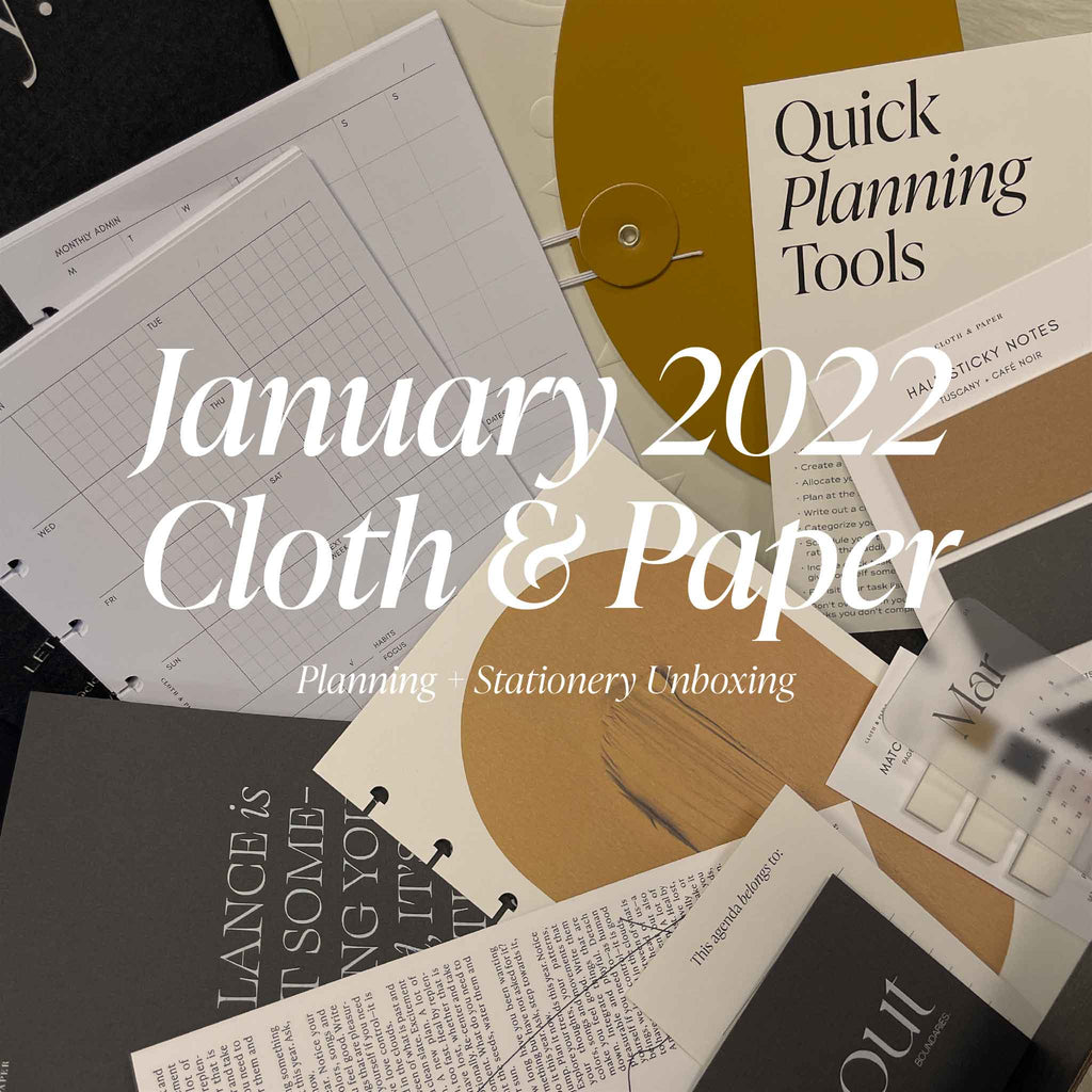 January 2022 Planning + Stationery Unboxing