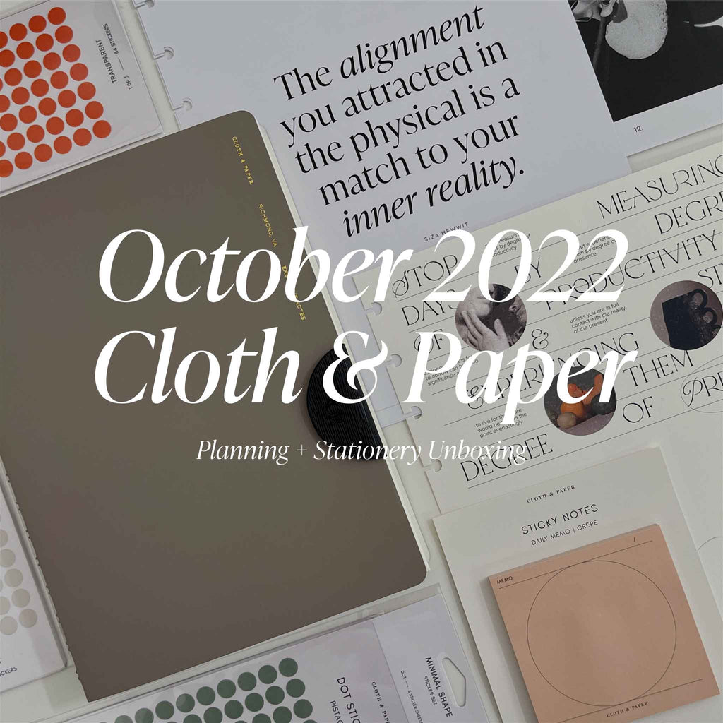 October 2022 Planning + Stationery Unboxing