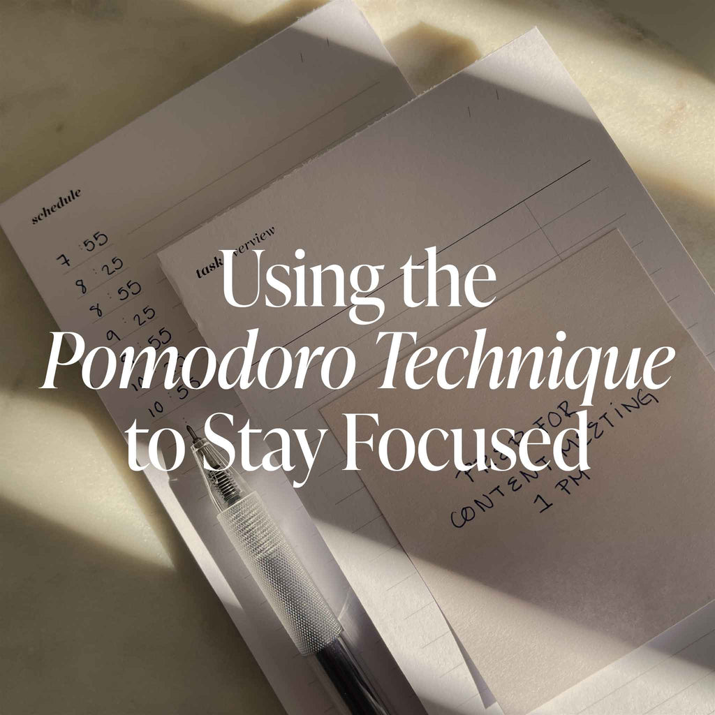 Using the Pomodoro Technique to Stay Focused