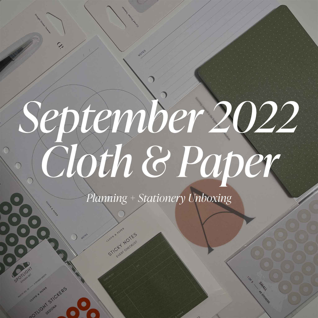 September 2022 Planning + Stationery Unboxing