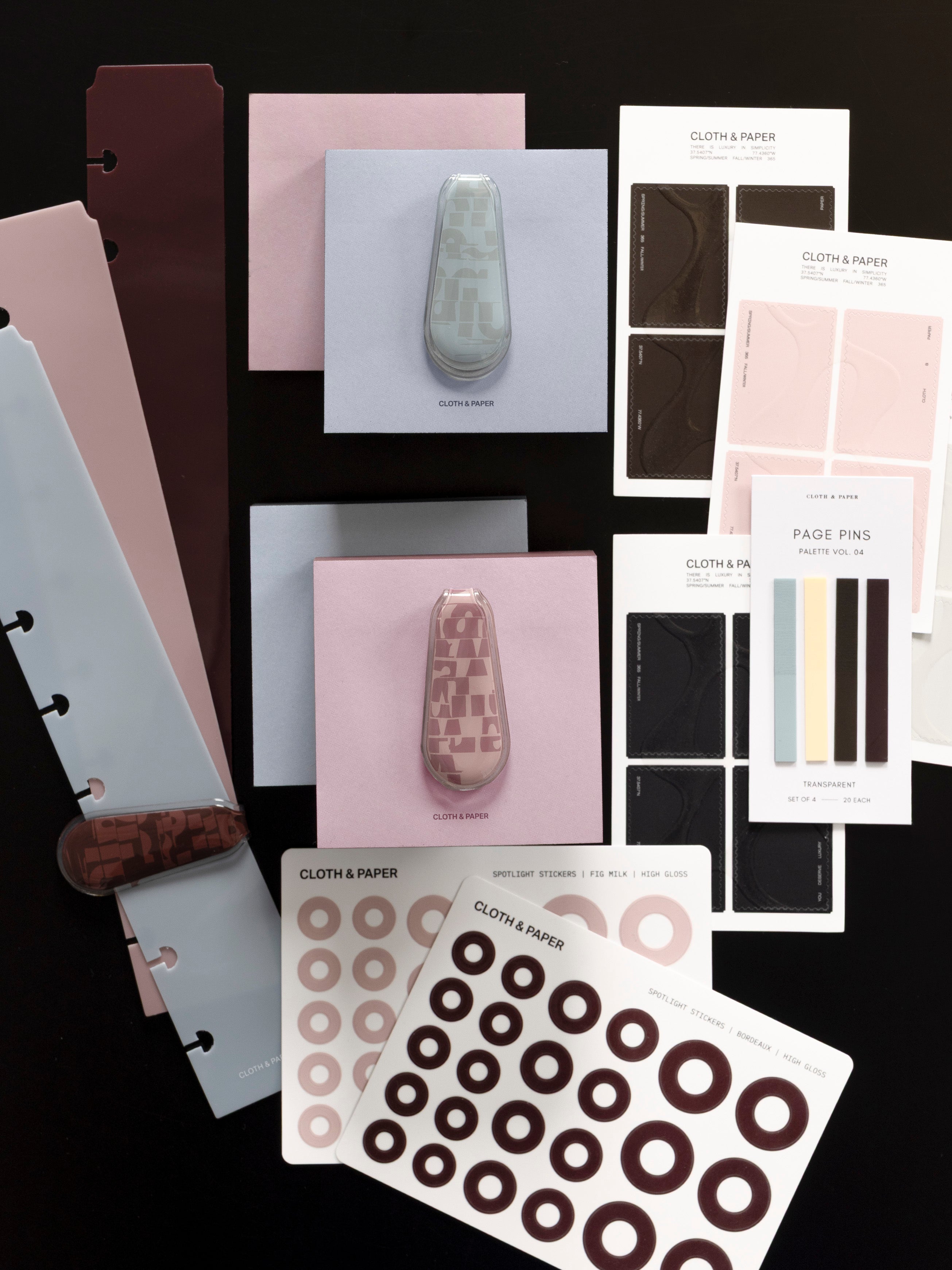 Accessories in The Concept Collection on a dark background.