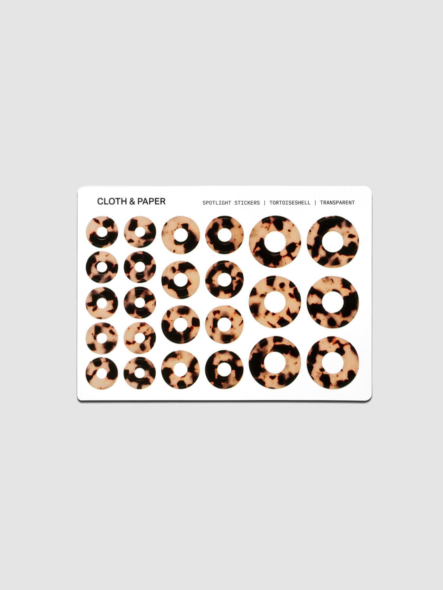 Spotlight Stickers | Desert Tortoiseshell | Cloth & Paper