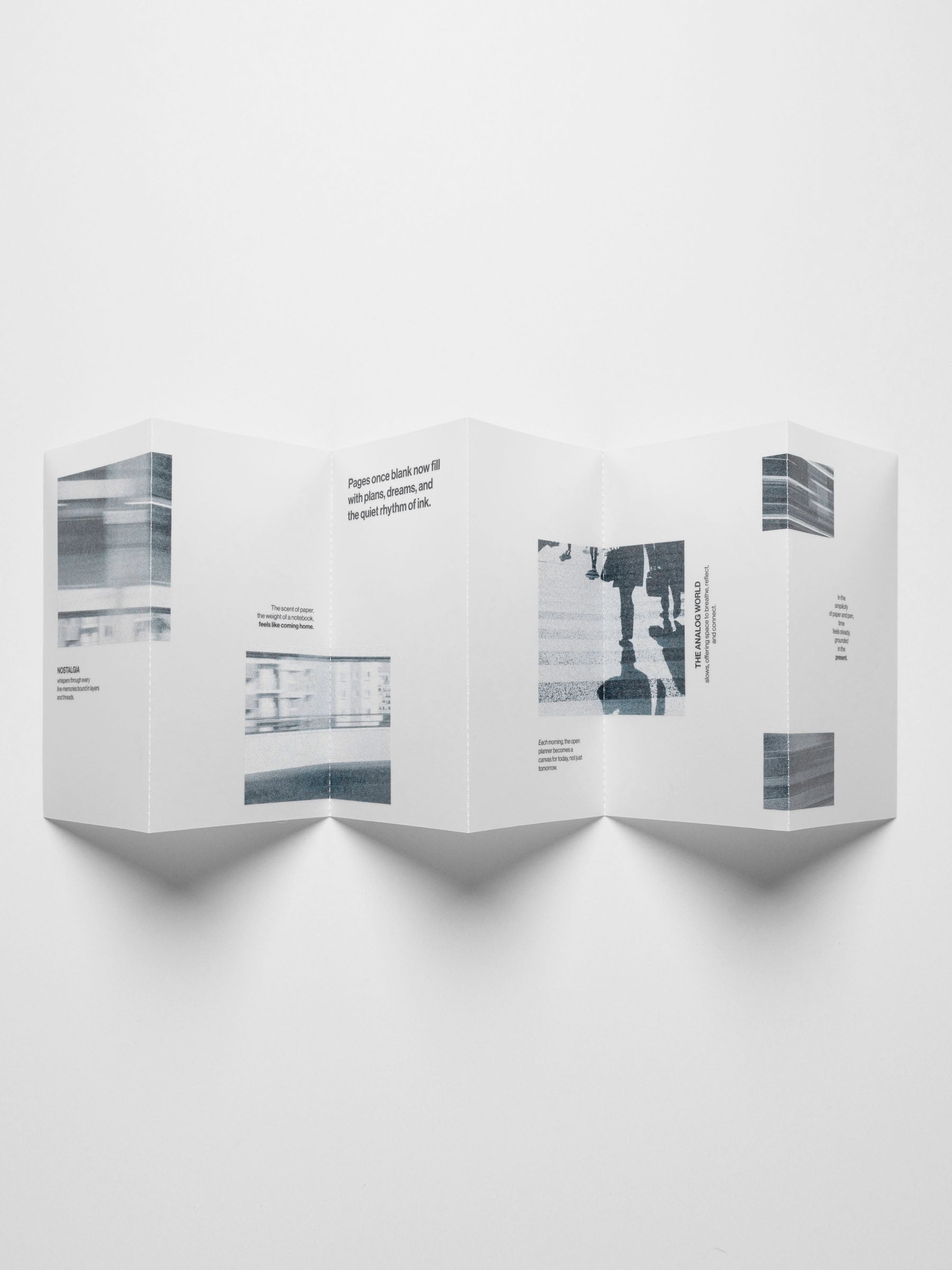 Journaling card set displayed on a neutral background. It is unfolded, showing six perforated sections.