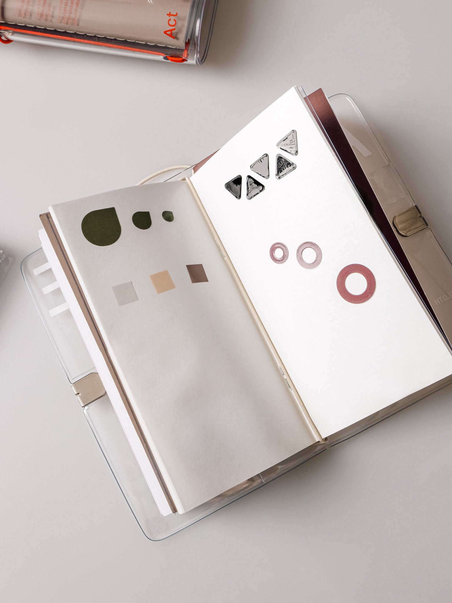 Travel Notebook Release Paper in use with Stickers affixed