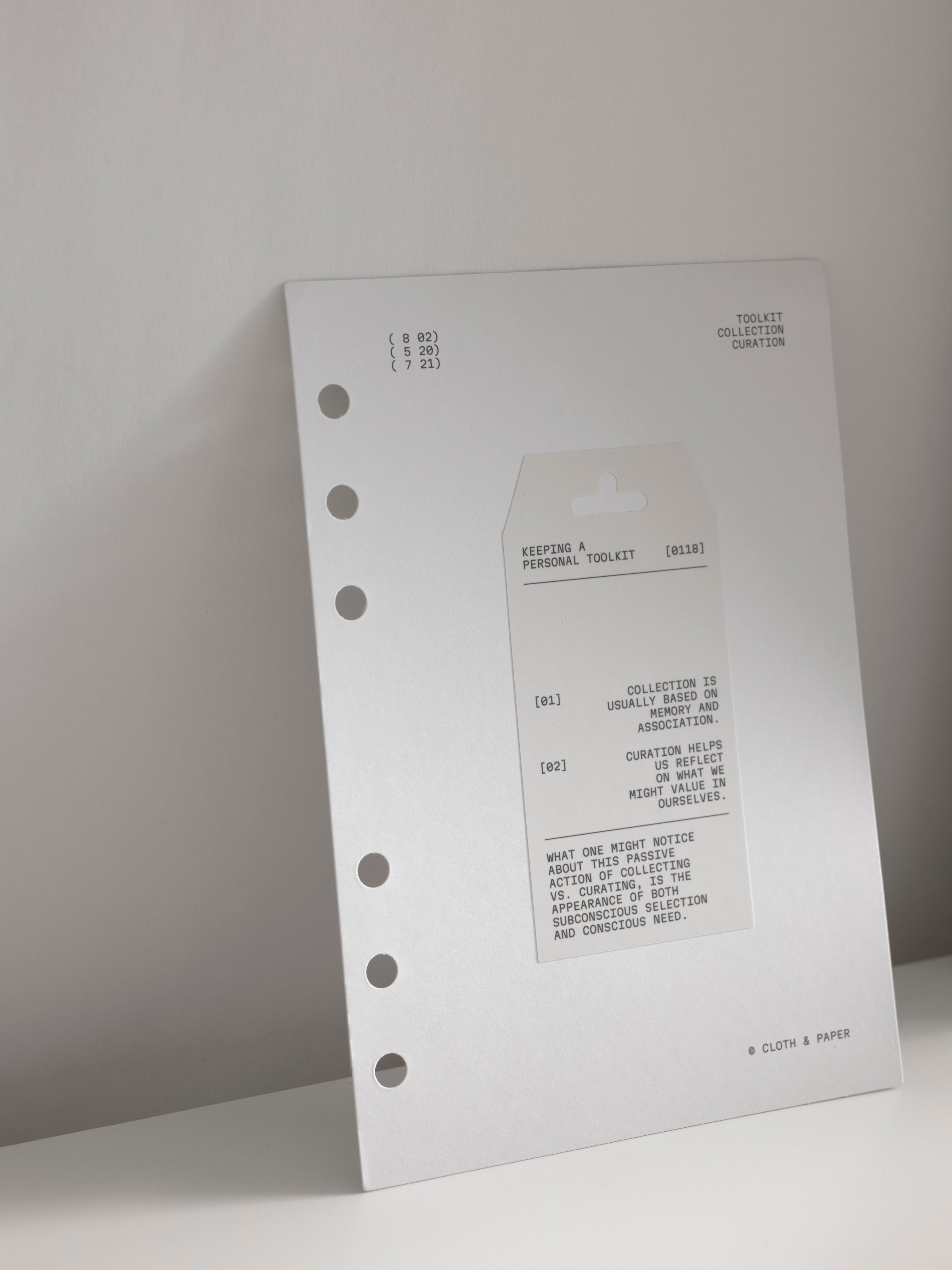 Personal Toolkit Planner Dashboard shown in a styled planner flat lay