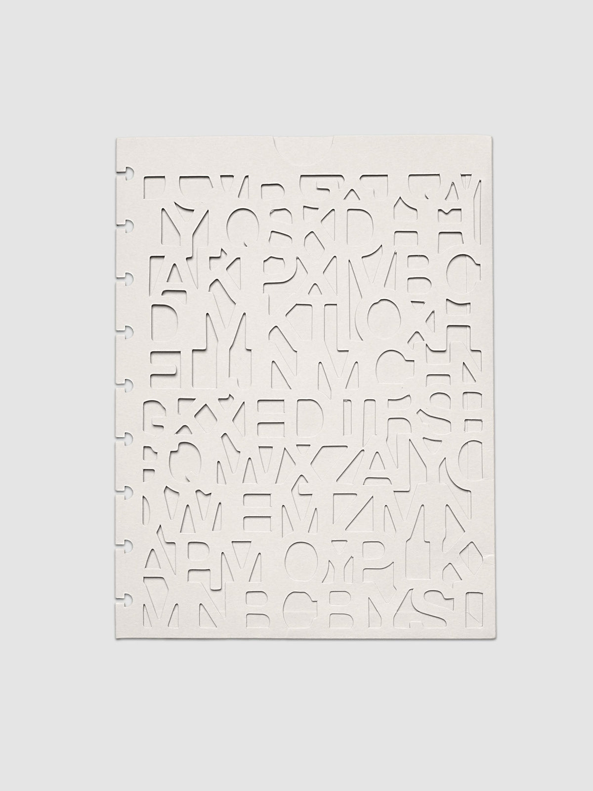 The HP Classic 9-Disc Punch Diecut Pocket Folder laid flat and empty, showing the front panel cut through with the Precision letter pattern and the half moon notch at the top