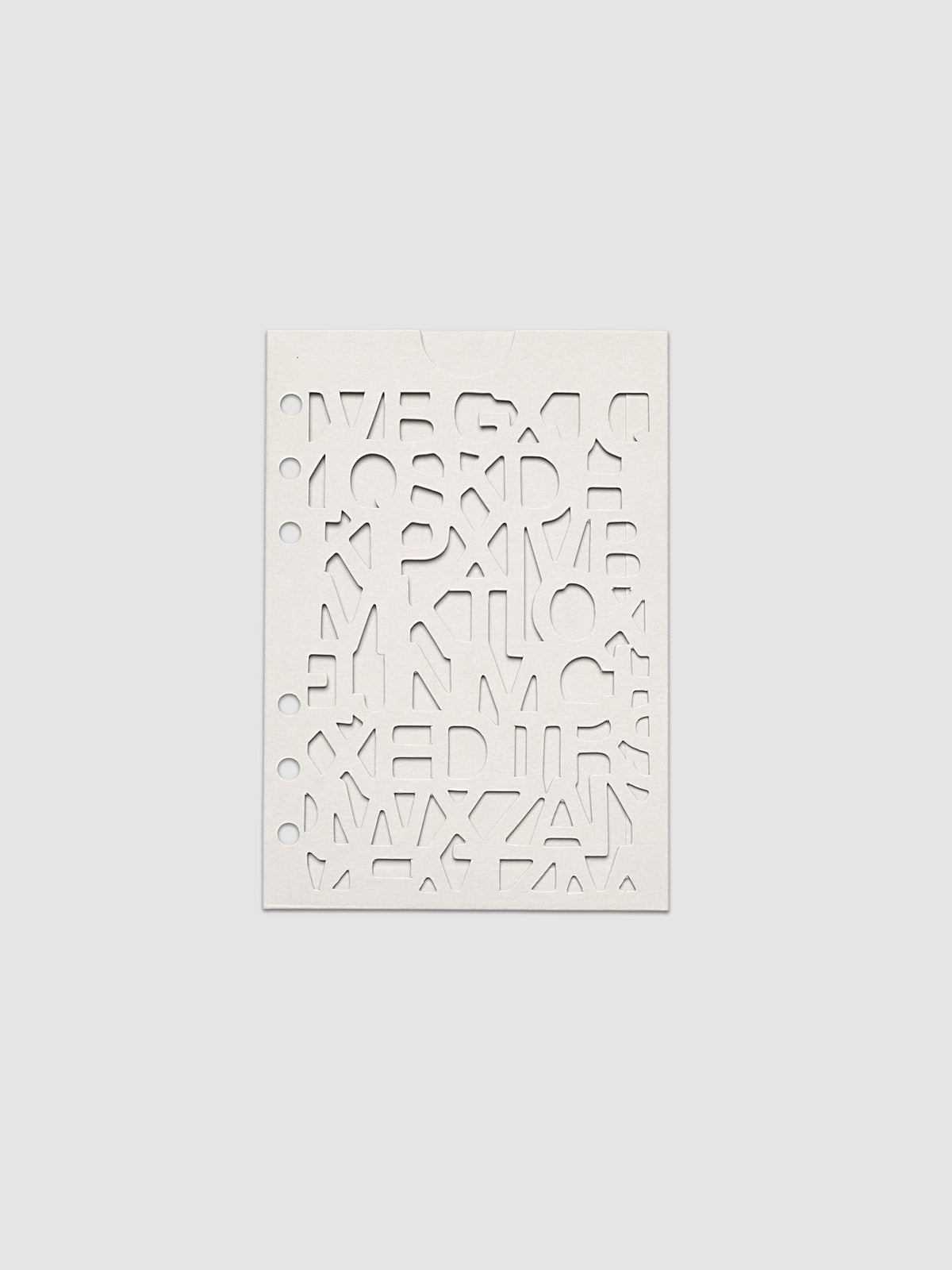 The Personal Wide Diecut Pocket Folder laid flat and empty, showing the front panel cut through with the Precision letter pattern and the half moon notch at the top