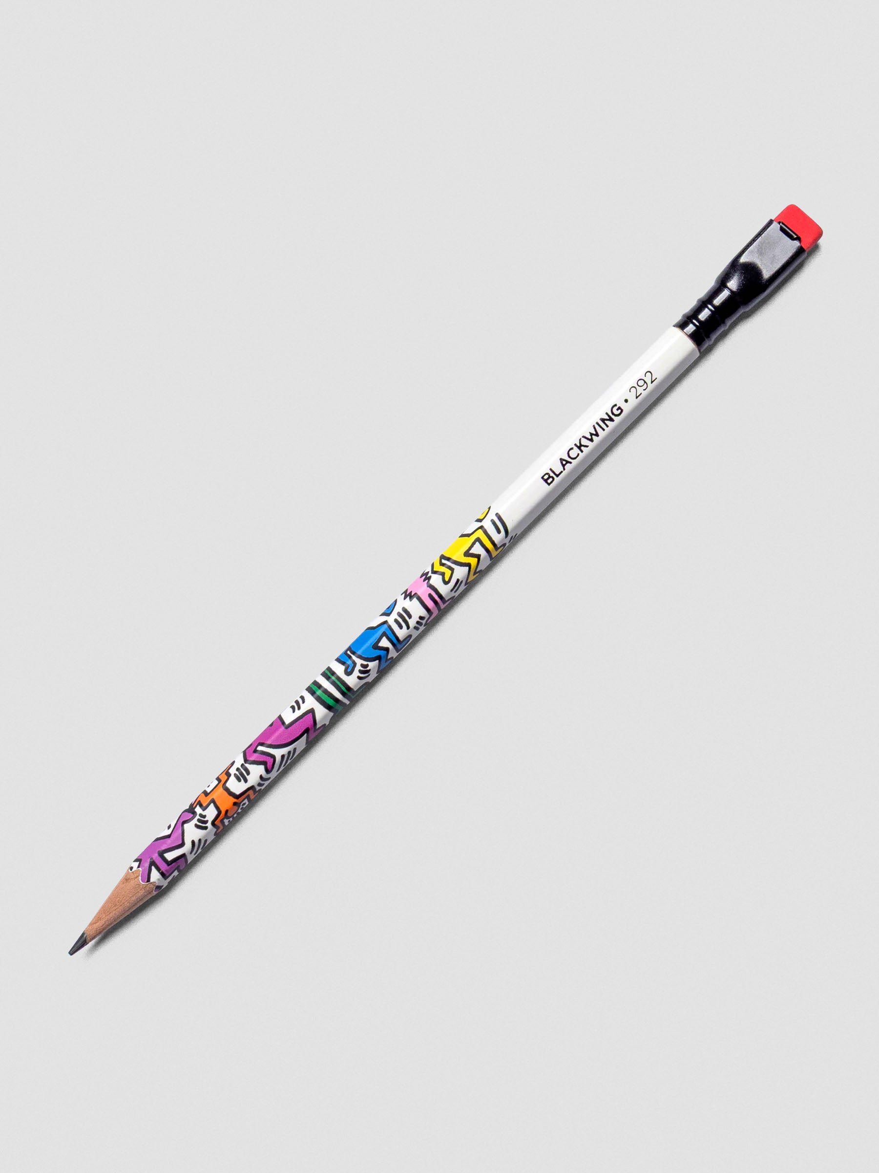 One pencil from the Blackwing Pencil Set Vol 292 featuring work from Keith Haring.