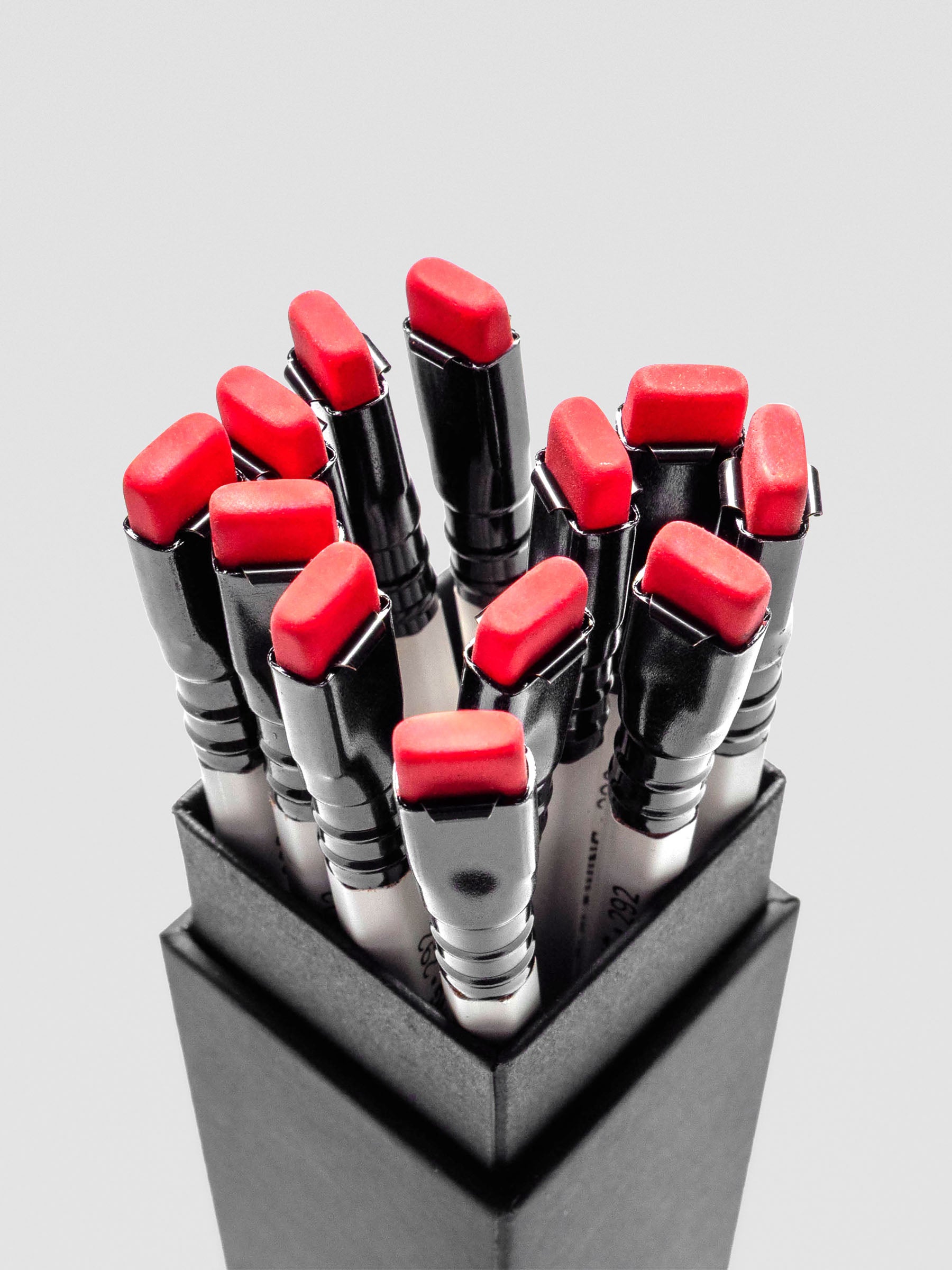 Box of 12 Blackwing Pencils from Vol 292 featuring work from Keith Haring, eraser side up shown in the packaging.