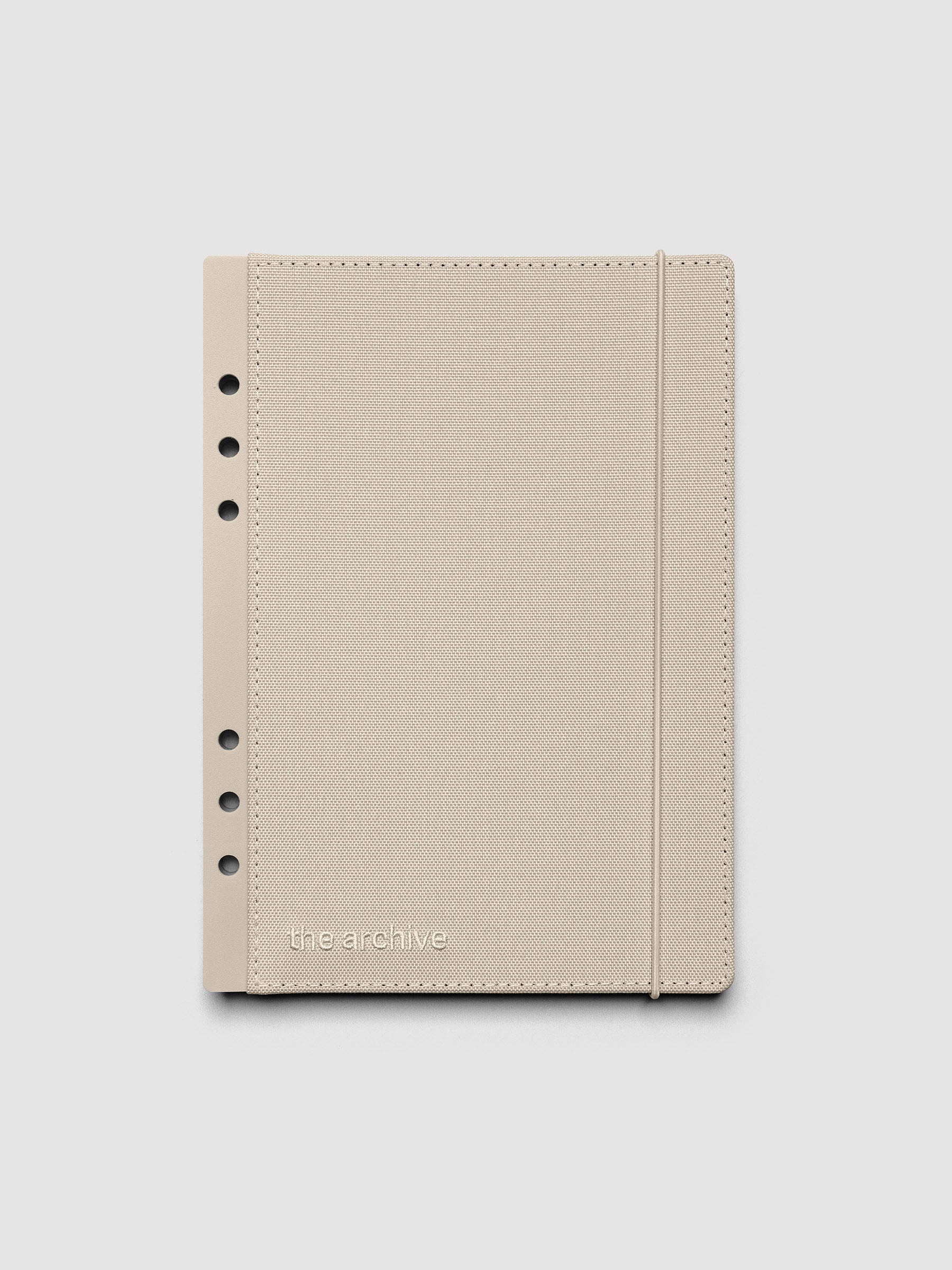 Beige Archive Bookcloth Planner Cover Set in size A5.