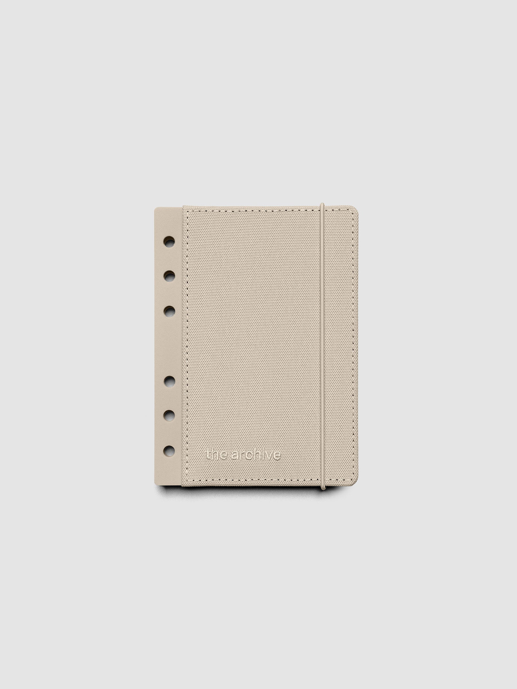 Beige Archive Bookcloth Planner Cover Set in size A6.