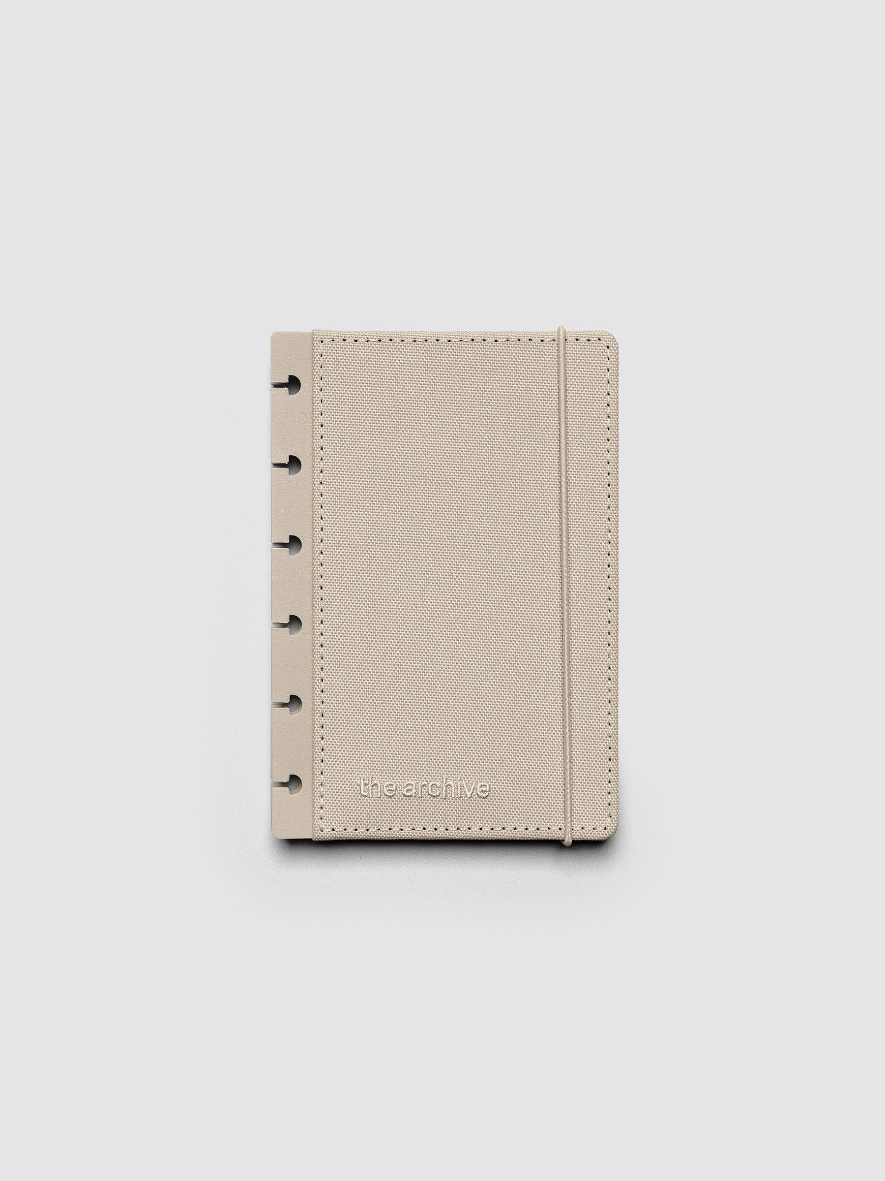 Beige Archive Bookcloth Planner Cover Set in size CP Petite.