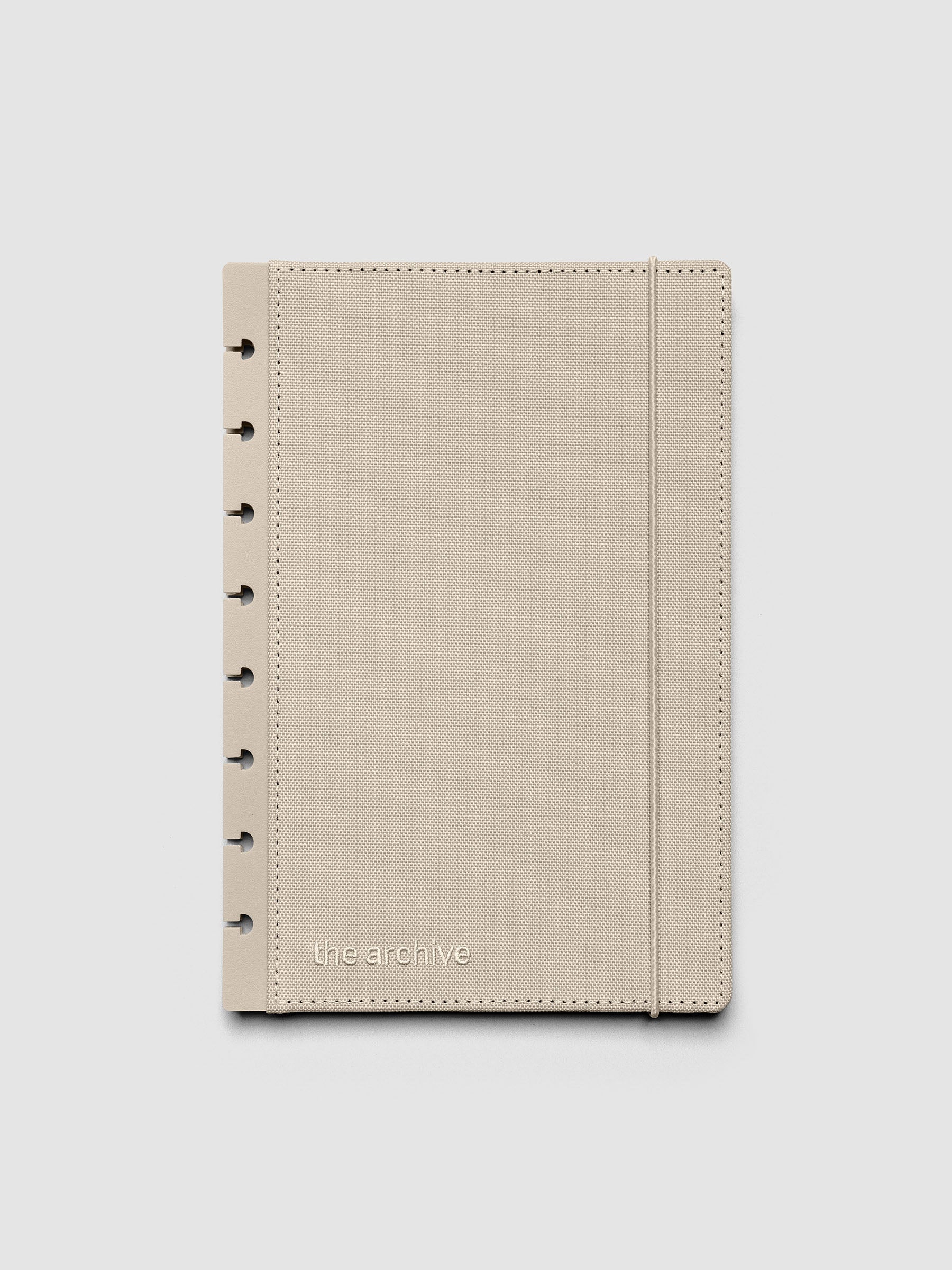 Beige Archive Bookcloth Planner Cover Set in size Half Letter.