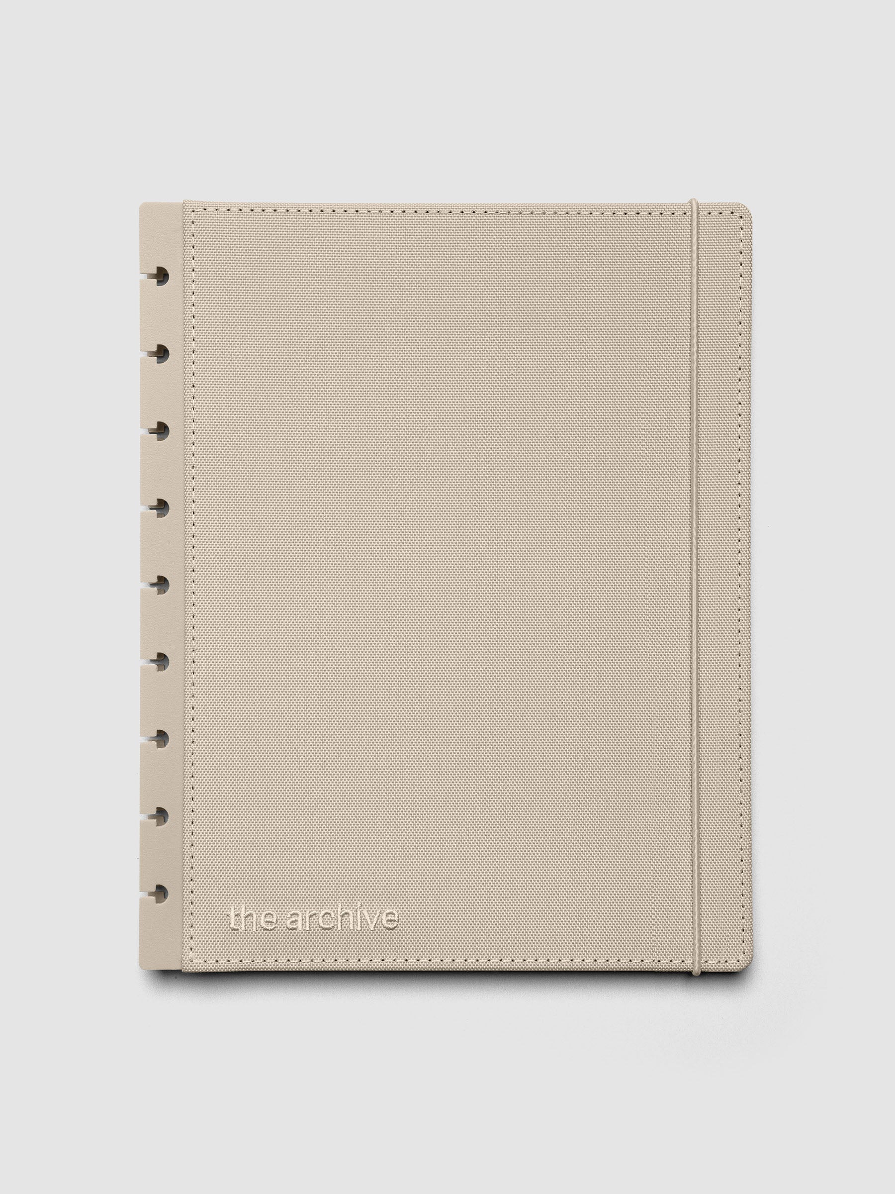 Beige Archive Bookcloth Planner Cover Set in size HP Classic.