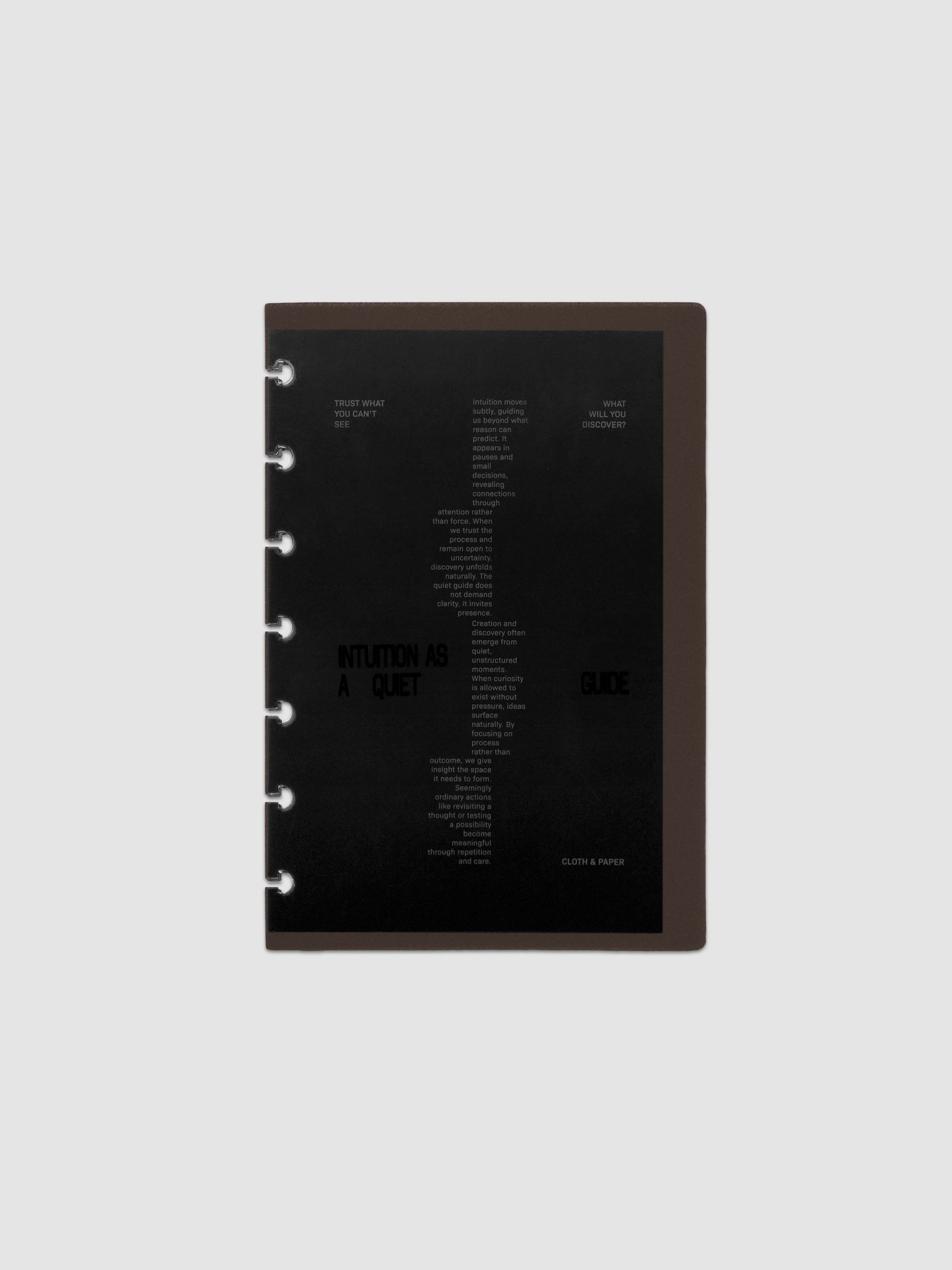 Black Intuition Ultra Thin Planner Cover + Dashboard Set in size HP Mini 7-Disc