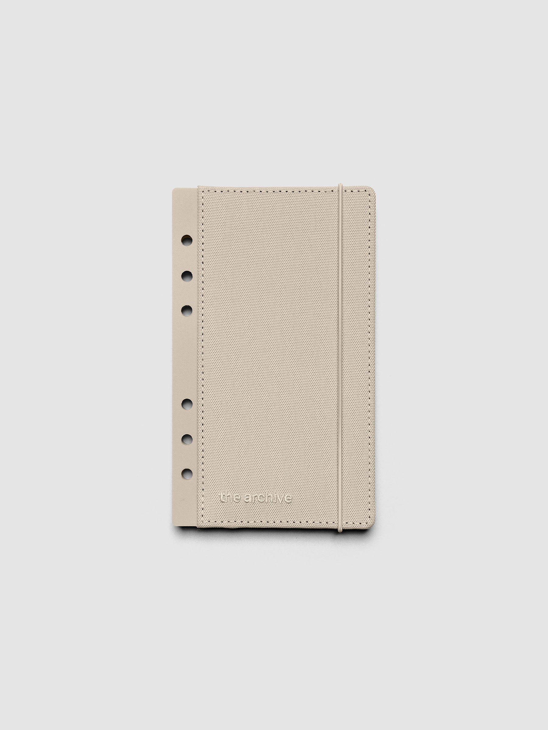 Beige Archive Bookcloth Planner Cover Set in size Personal.