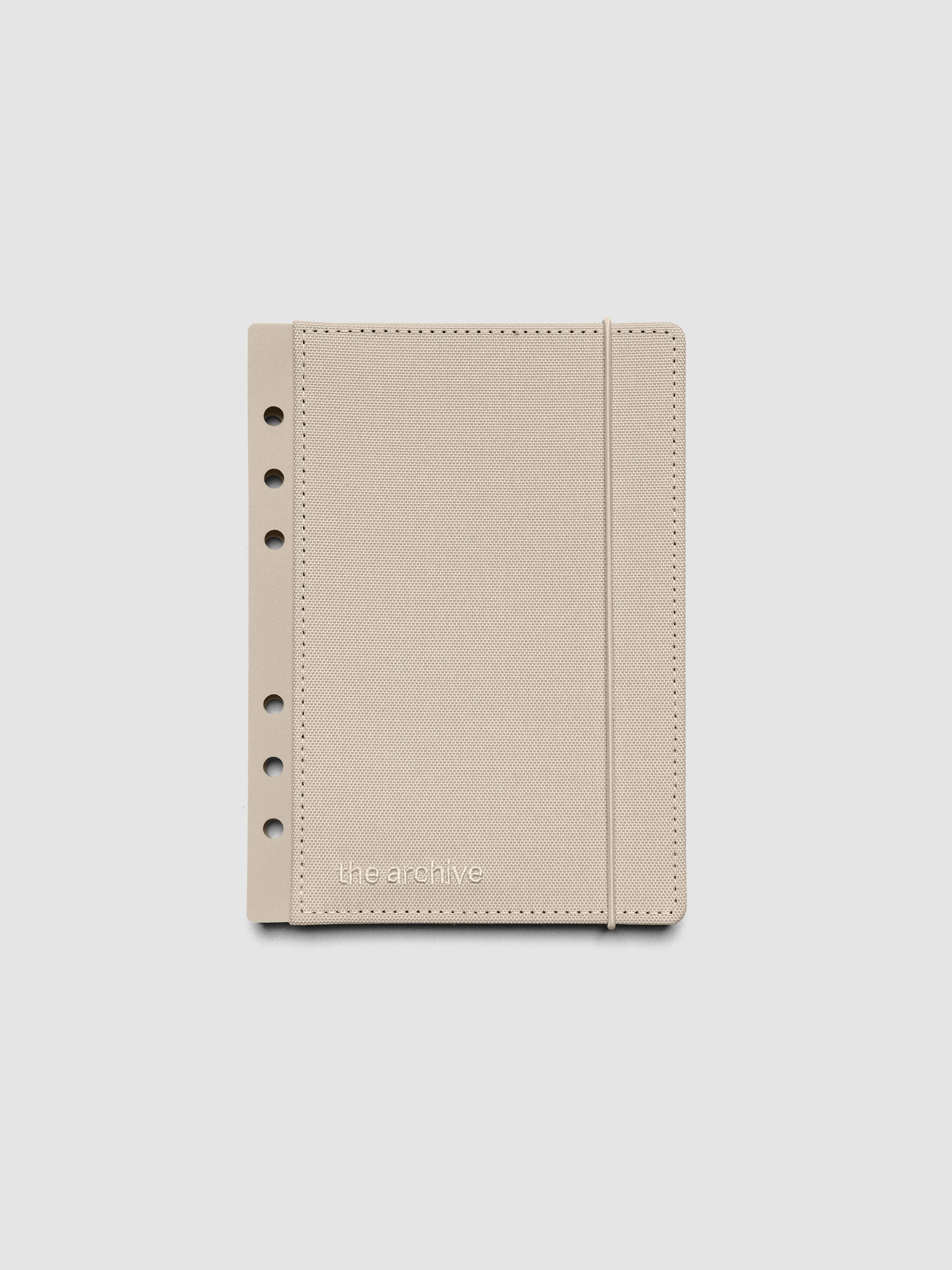 Beige Archive Bookcloth Planner Cover Set in size Personal Wide.
