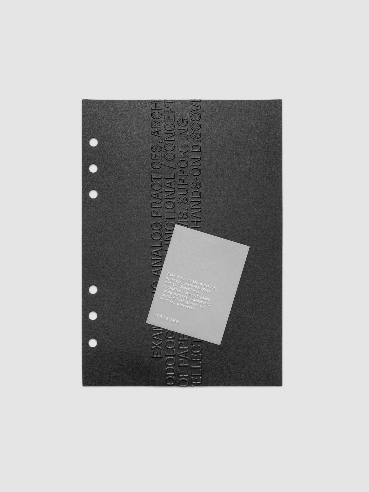 Embossed Planner Dashboard with Vellum Drop Card | Cloth & Paper