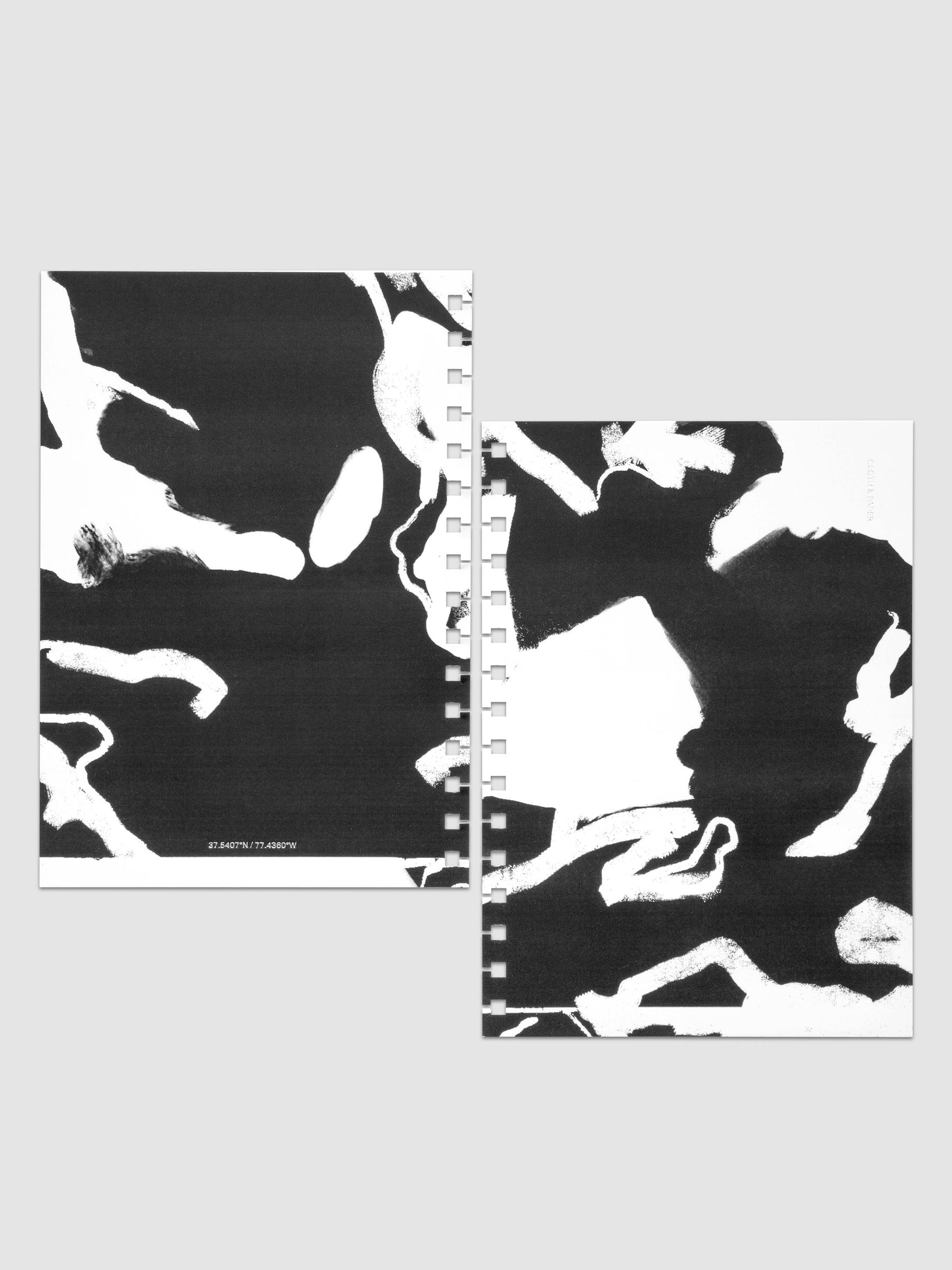 Front and back Spiral Notebook dashboards in the pattern Drybrush shown in size A5 against a neutral background.