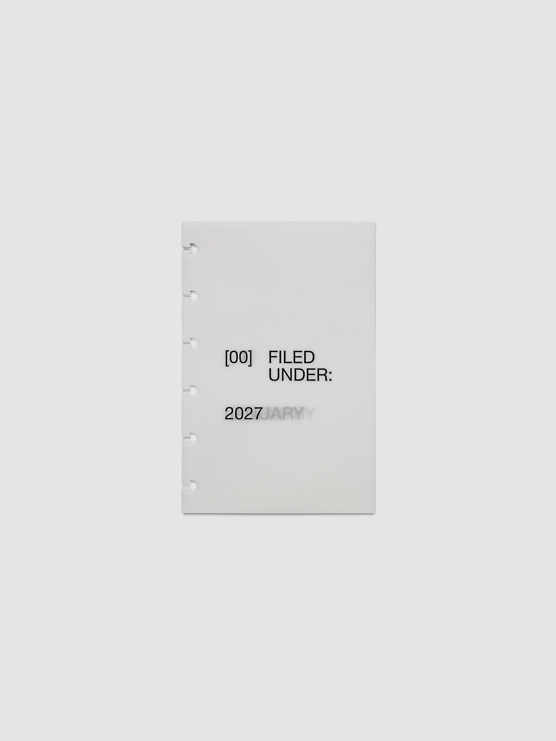 2027 Front + Monthly Dashboard Overlays, Avant Garde, CP Petite 6-Disc Punch, full set of 13 vellum overlays shown stacked together