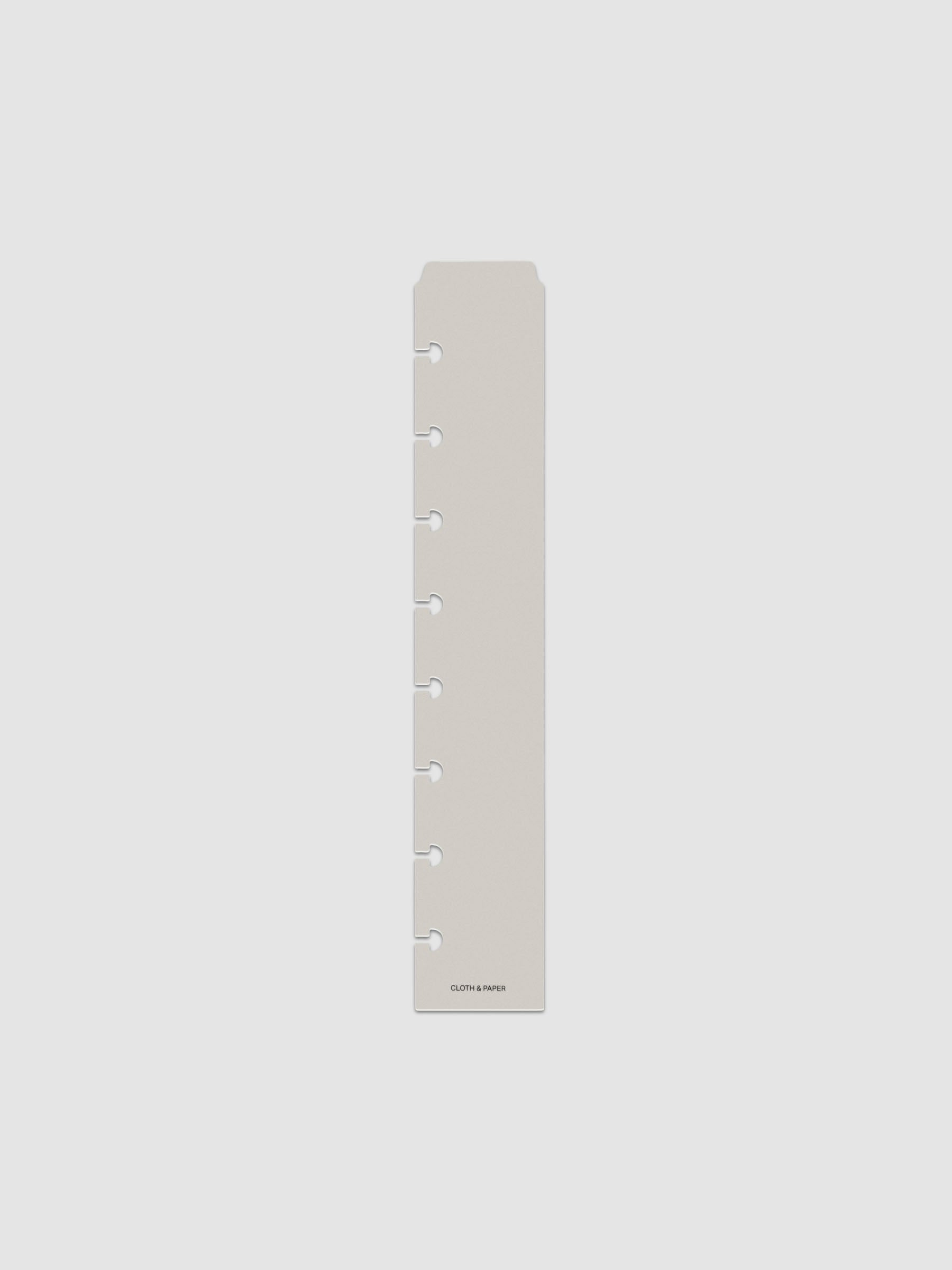 One narrow page marker in grey, shown in size Half Letter.