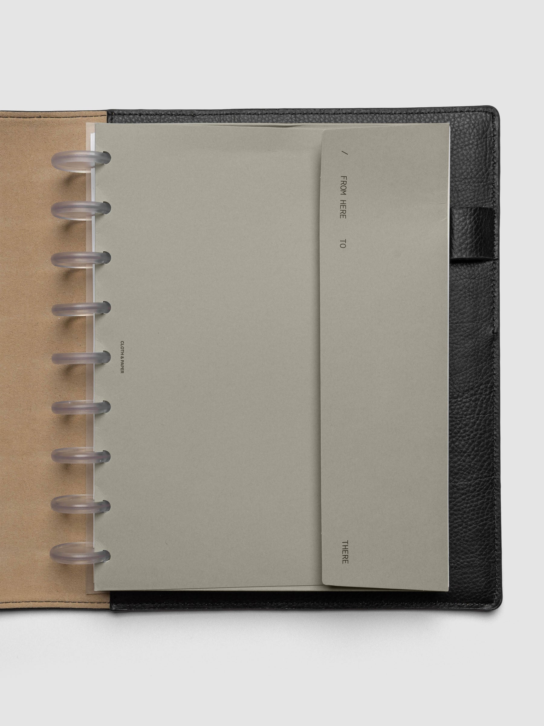 Beige Envelope Storage Holder shown inside a black, leather HP Classic folio.
