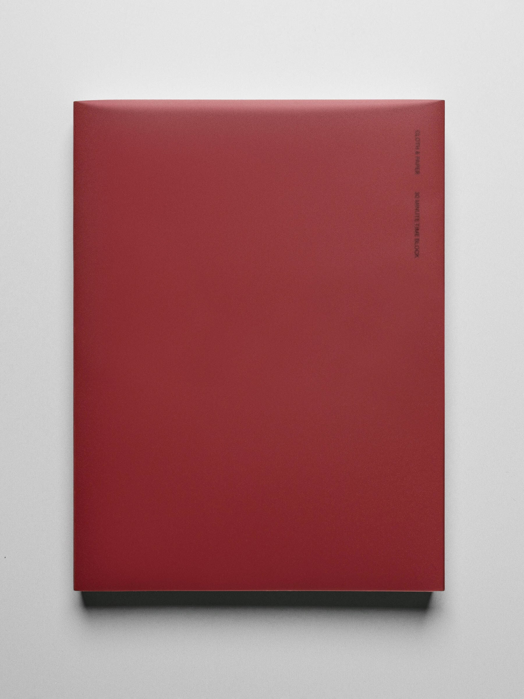 Perfect Bound Notebook in size HP Classic with 30 Minute Time Block pages shown closed from the front.