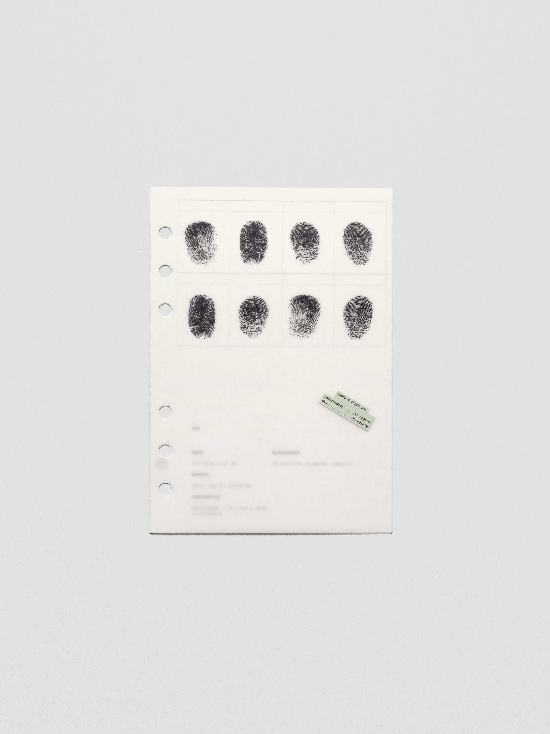 Two layered Personal Wide sized planner dashboards, one semi-transparent, one matte, featuring a fingerprint design.