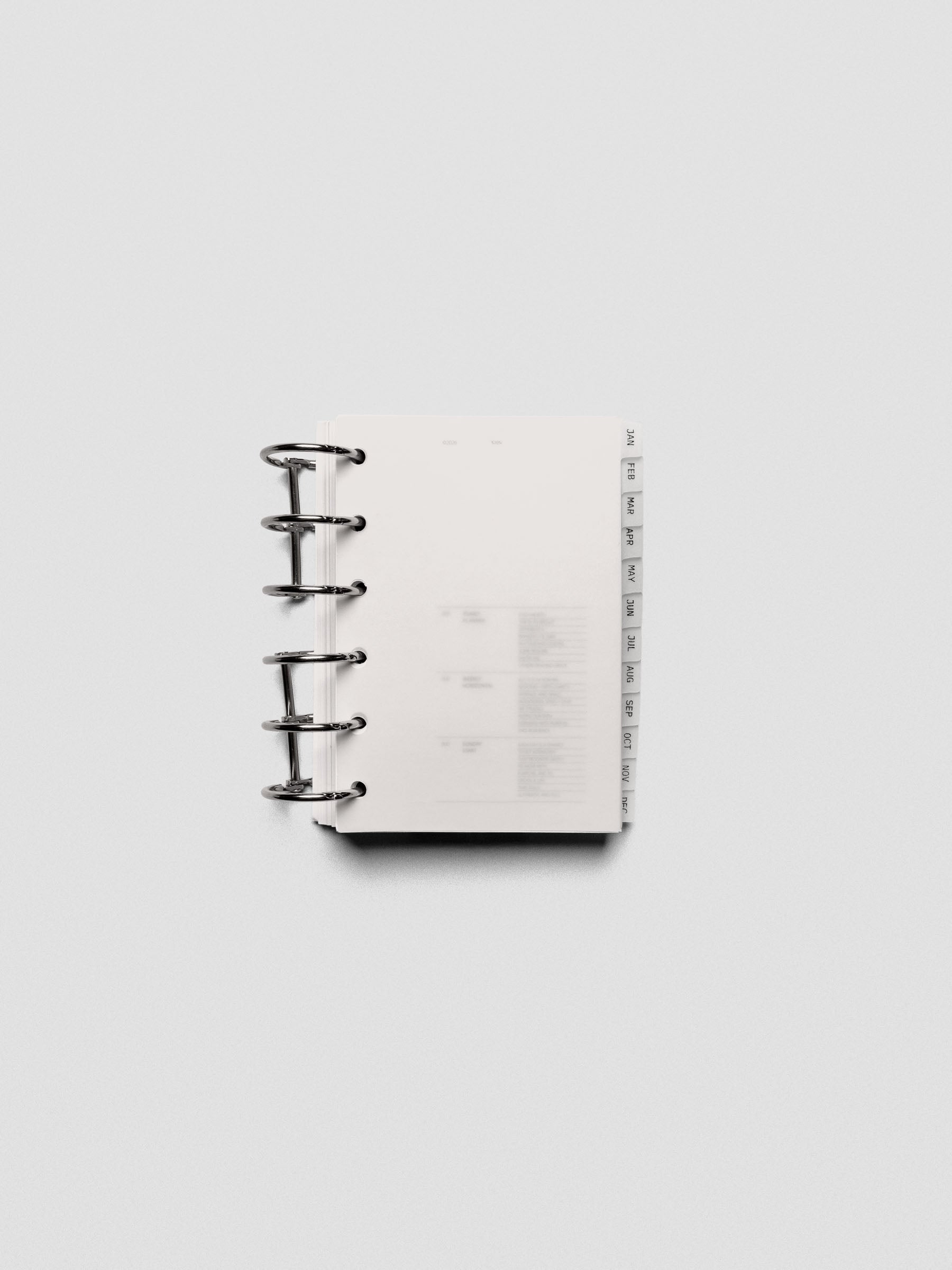 Pocket vellum dividers shown bound with rings.