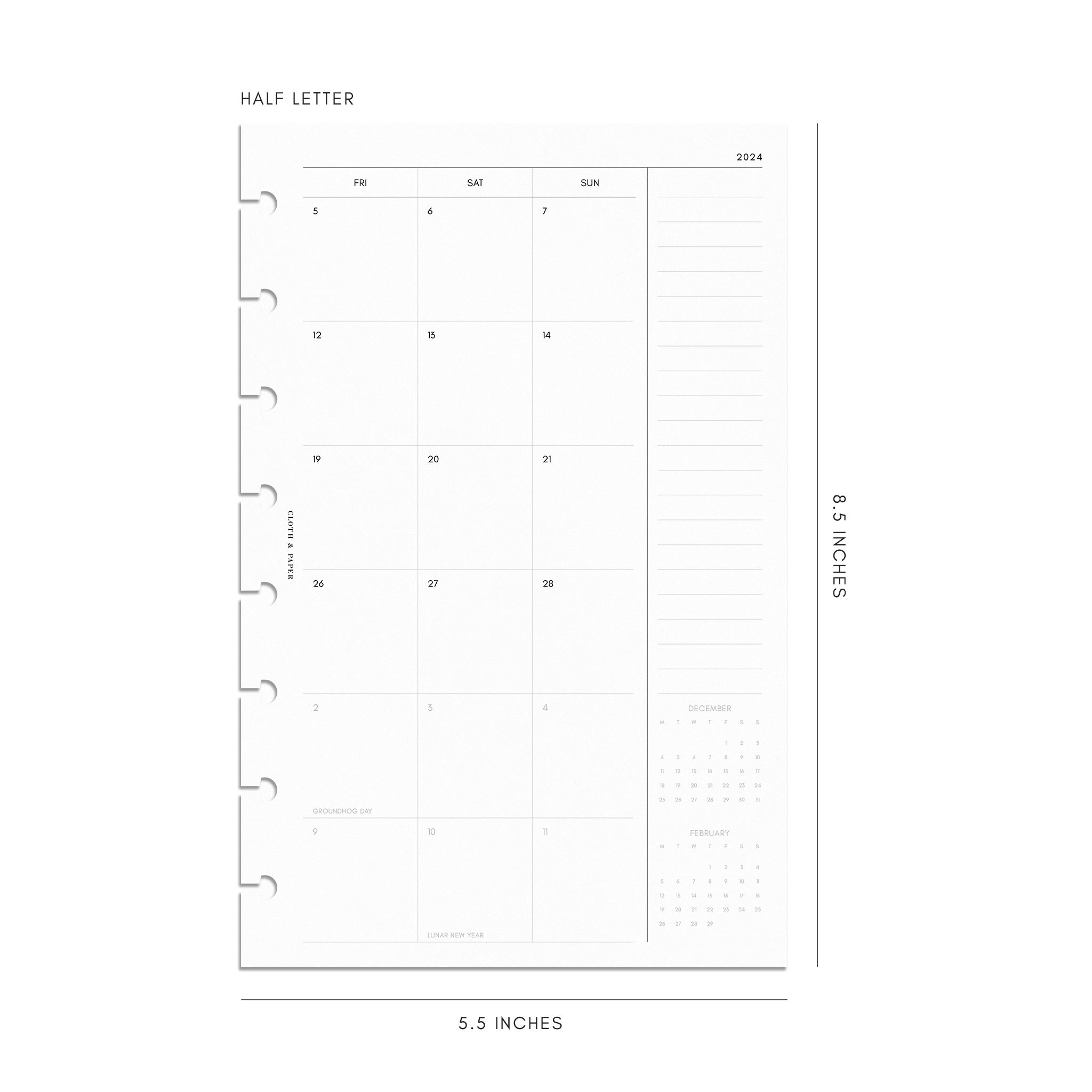 2024/2023 fit Louis Vuitton 6 Ring Agenda: Calendar Insert Refill: Paper +  Pen + in 2023