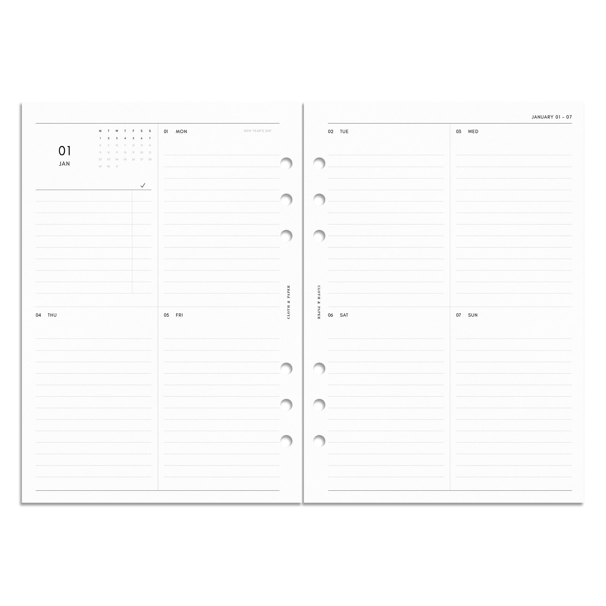 2024 Agenda Book A6 with Calendar Diary Weekly Planner Mini Notebooks/