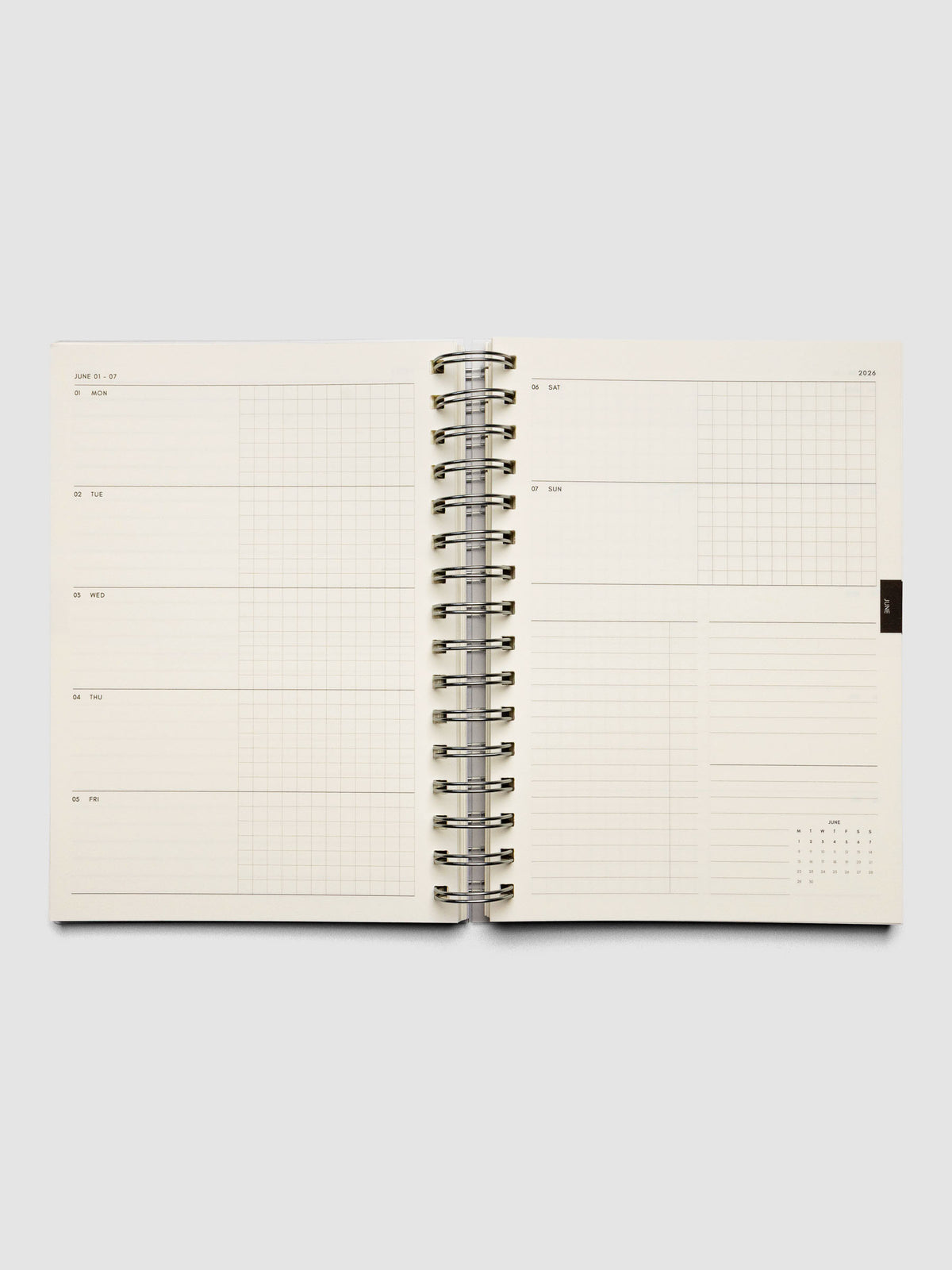 2026 Weekly Horizontal | Monday Start | A5 Spiral | Cloth & Paper