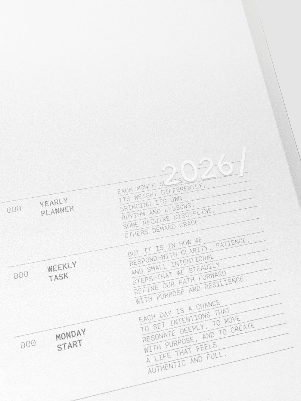 2026 Weekly Task Notebook | Monday Start | A5 Spiral | Cloth & Paper