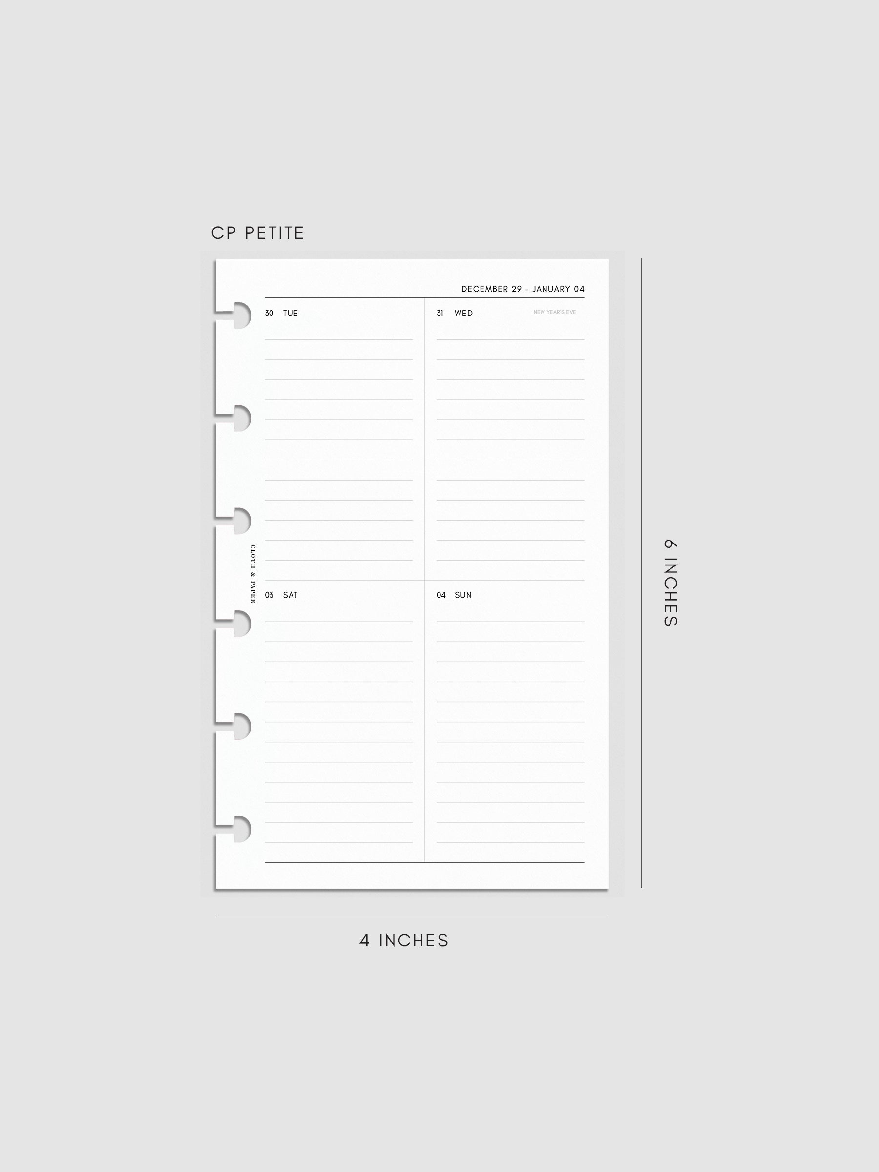 Digital mockup of insert in CP Petite.