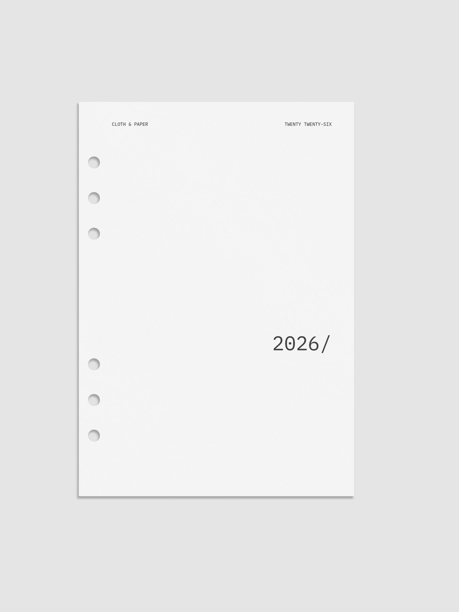 Digital mock-up of the 2026 Front & Monthly Vellum Planner Dashboard Overlays in Avant Garde.