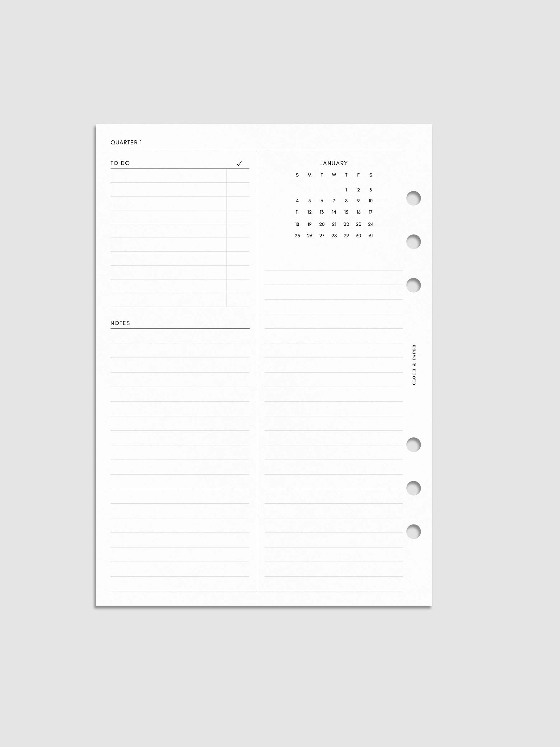 Digital mock-up of the insert in A5.