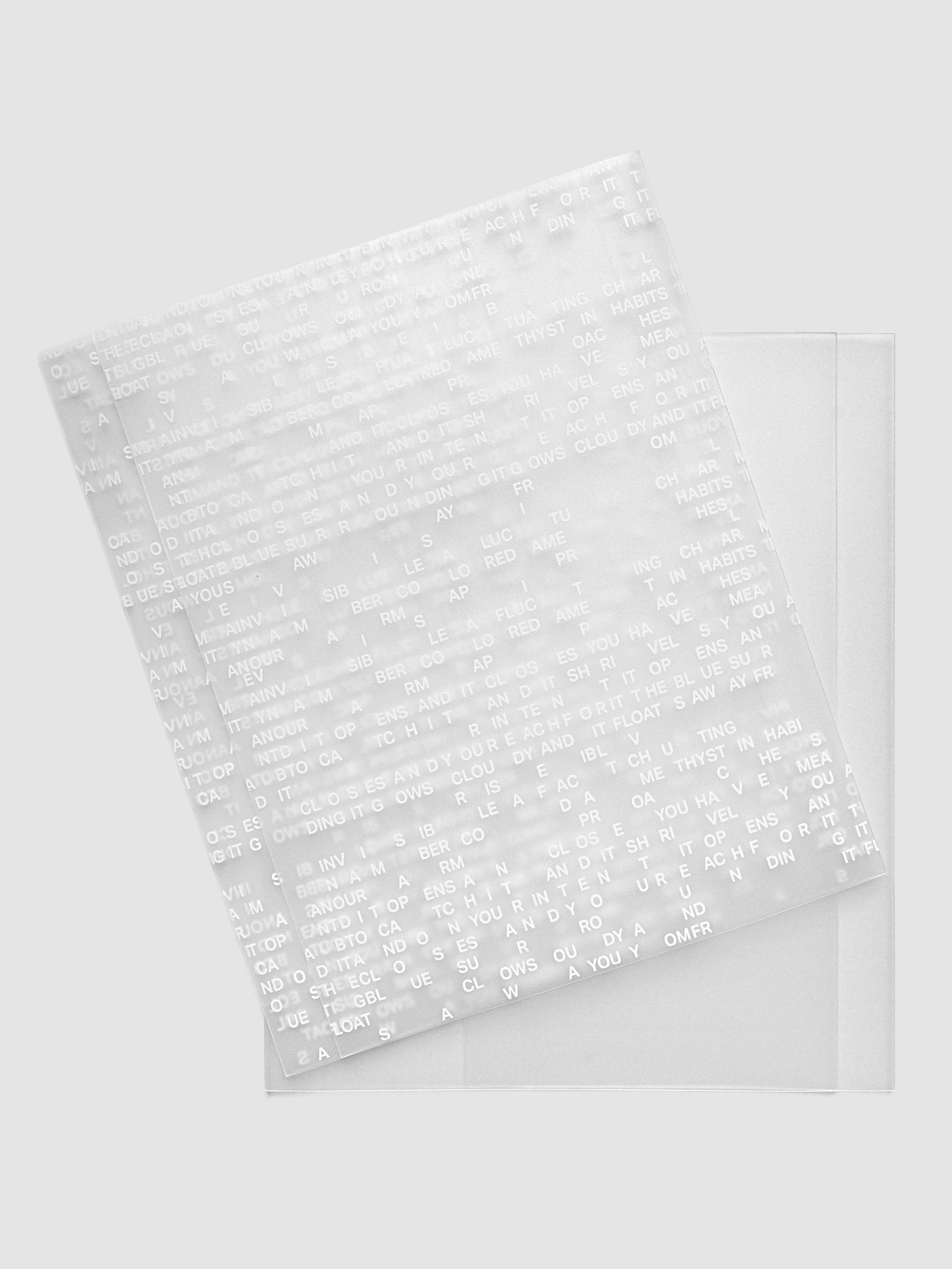 Perfect Bound Notebook Cover Set in size HP Classic showing Letters cover on top of Le Blanc cover.