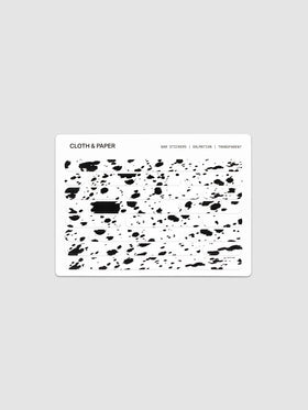 One sheet of Bar Stickers in Dalmatian