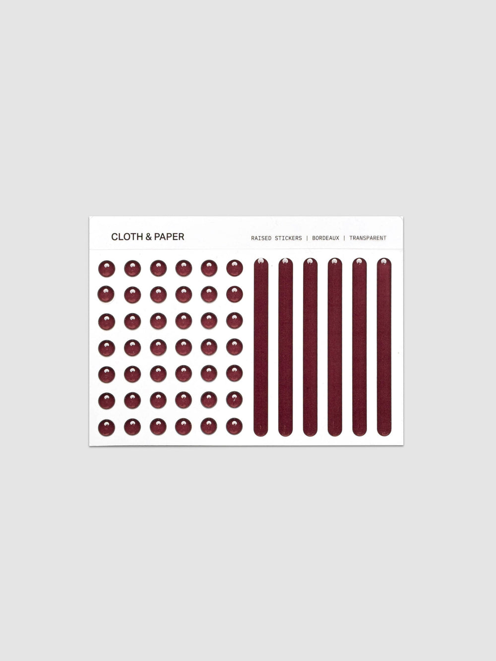 Raised Sticker Set | Planner Stickers | Cloth & Paper