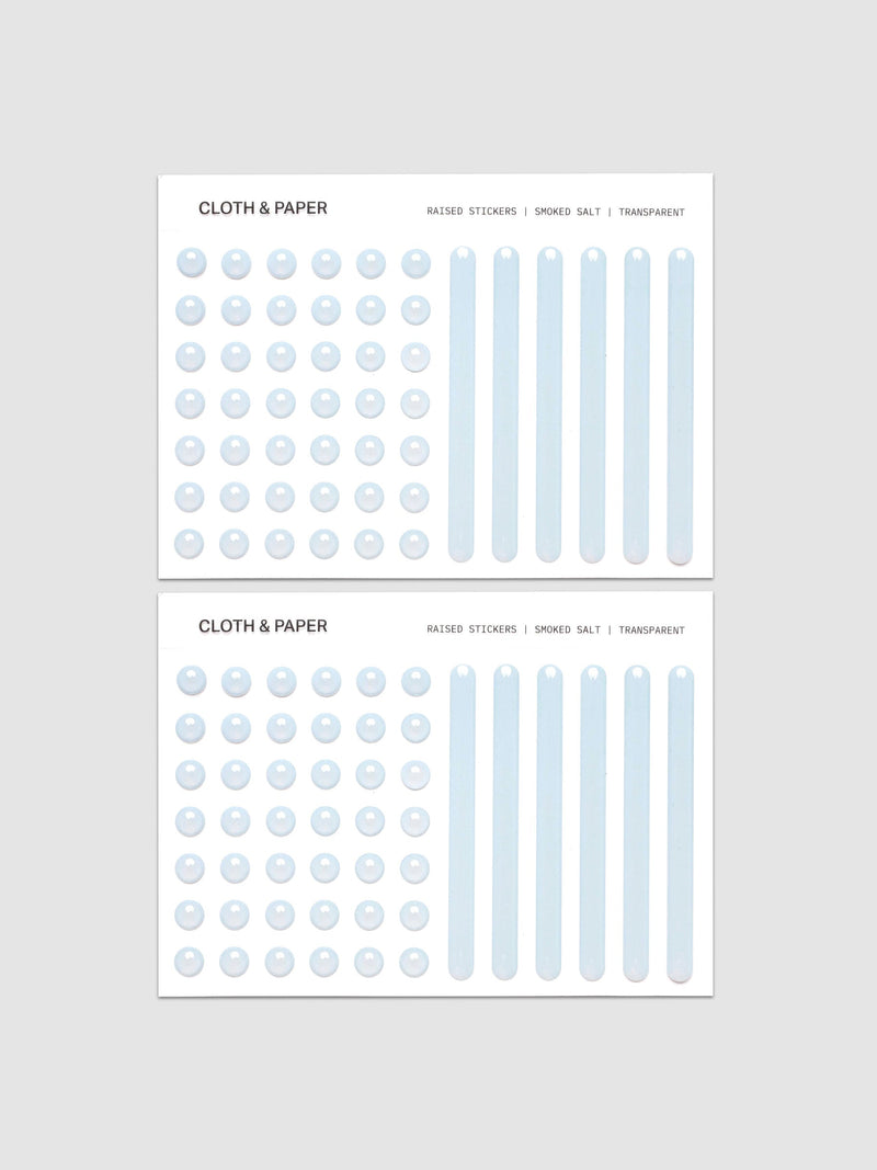 Raised Sticker Set | Planner Stickers | Cloth & Paper