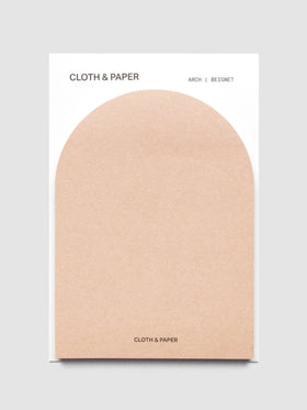 A set of Beignet (tan) Arched Sticky Notes | Cloth & Paper