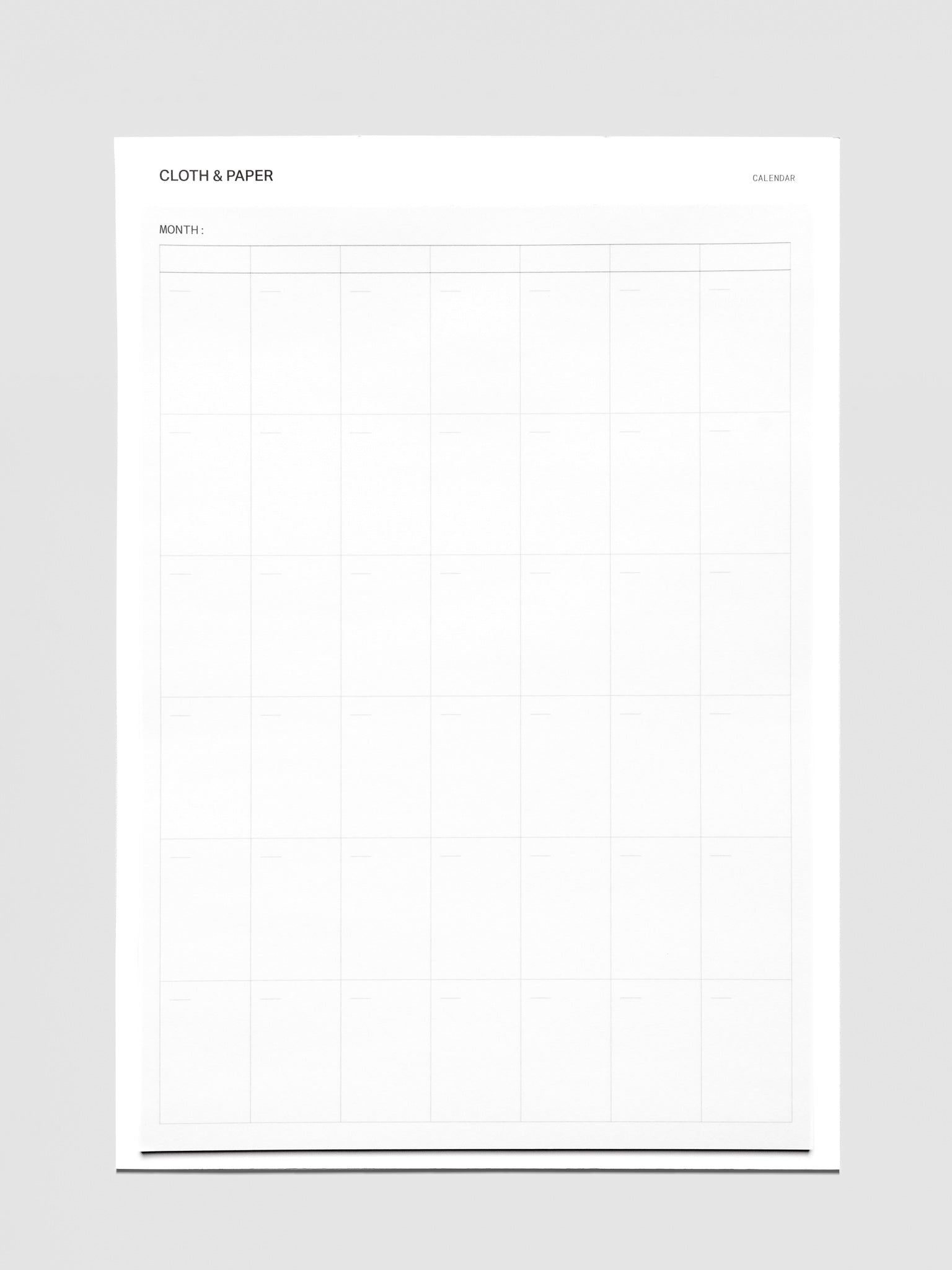Undated calendar large sticky notes set in size HP Classic