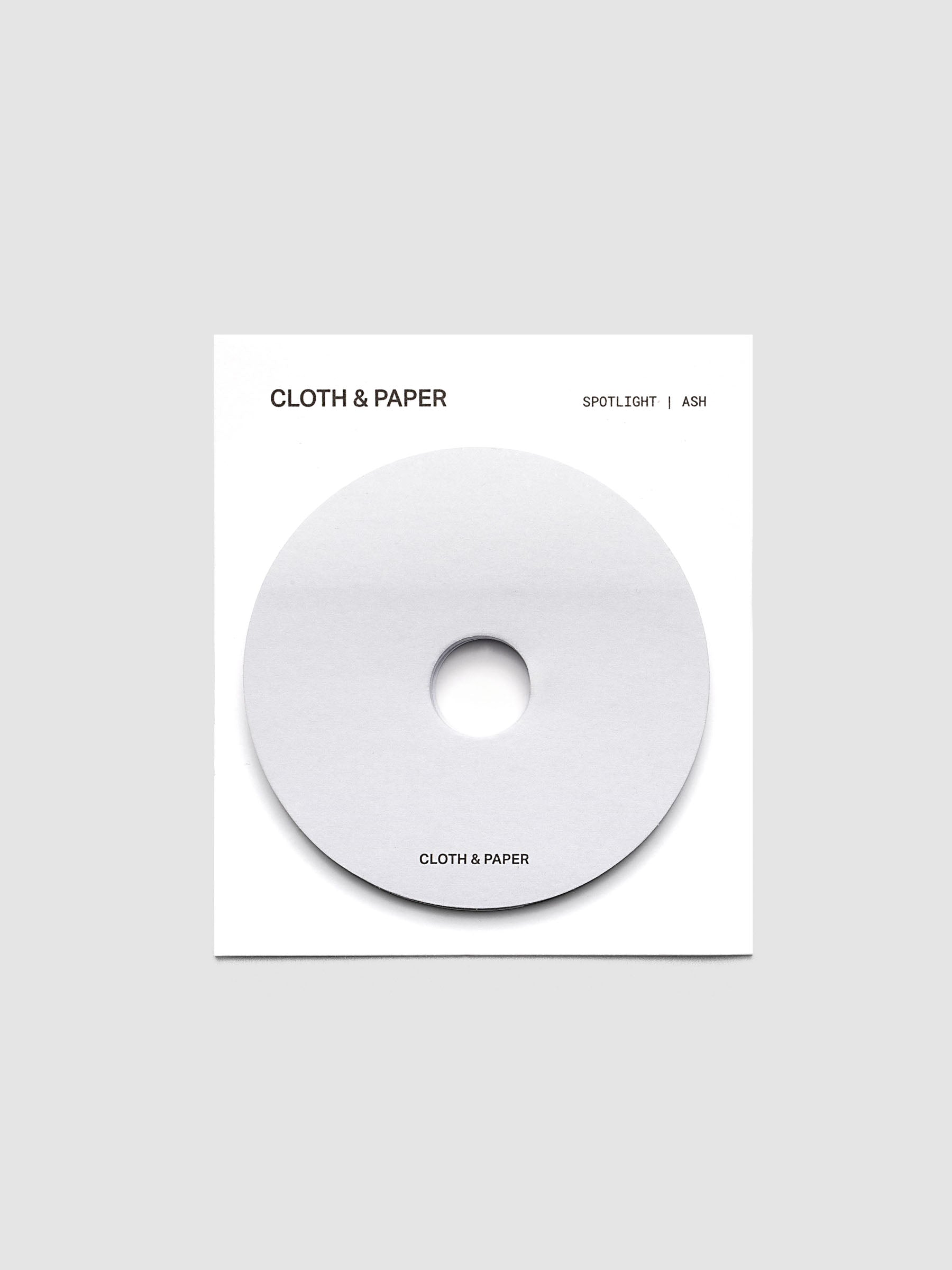 Circular Spotlight Sticky Notes in the color Ash (light grey)