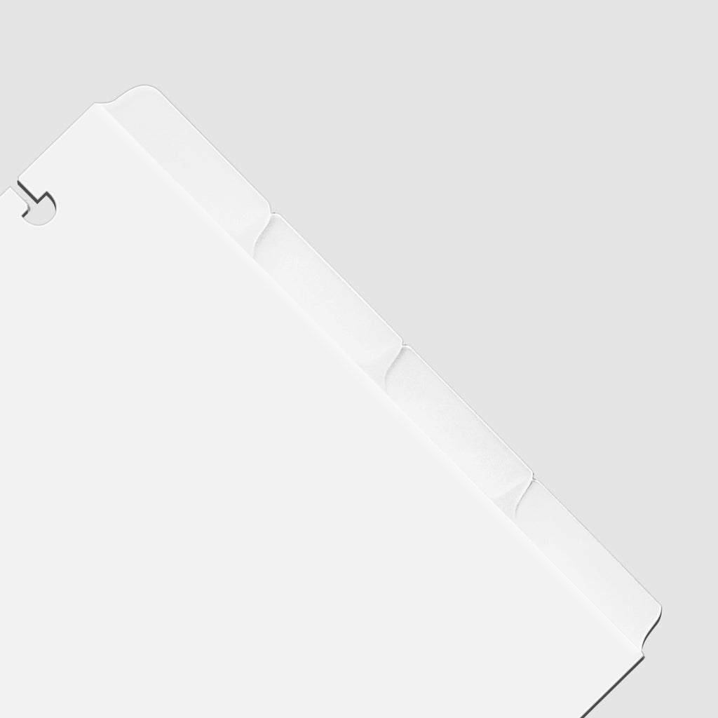 Closeup of dividers on a white background.