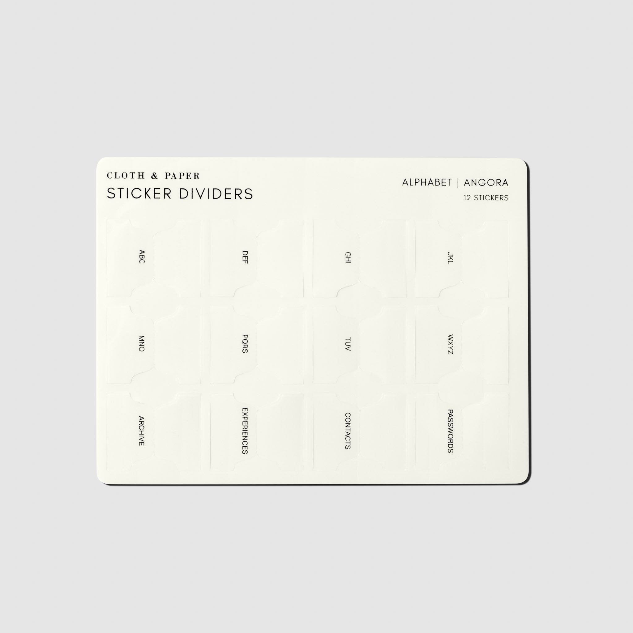 Sticker Deviders Planner Sticker Dividers | Cloth & Paper – CLOTH & PAPER
