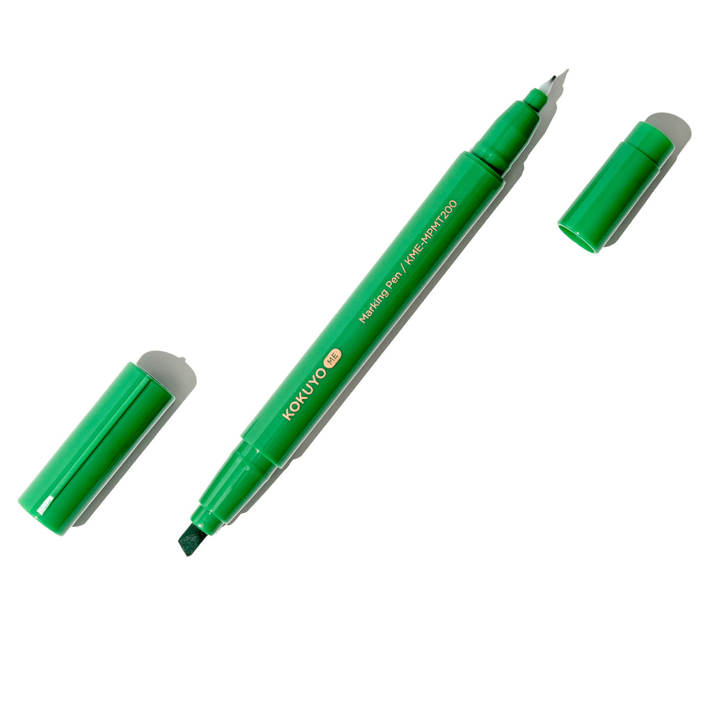 Green Pepper  marker displayed with both caps placed next to the pen on a white background.