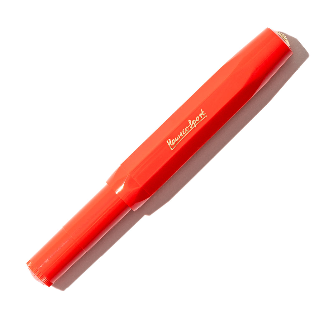 Red pen displayed on a white background.