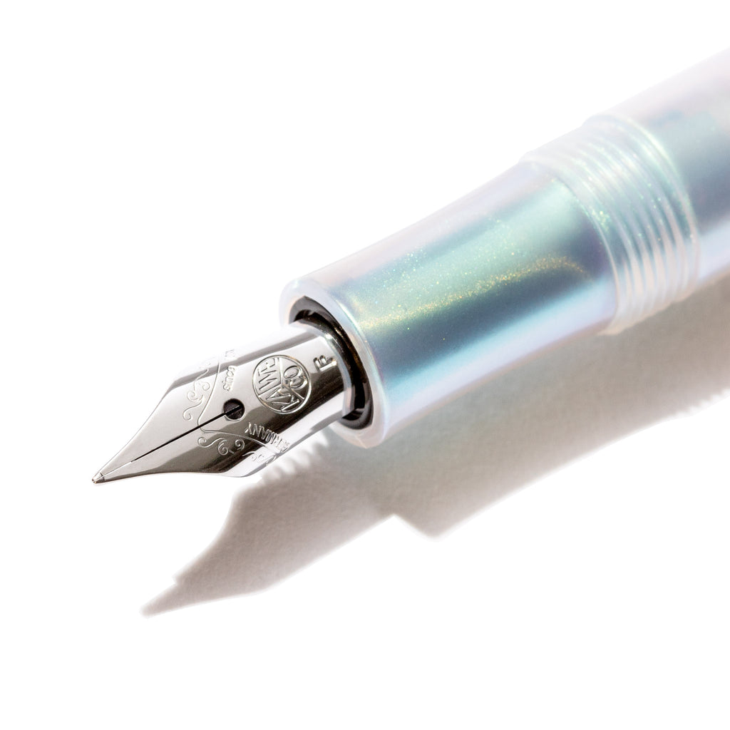 Closeup of pen nib.