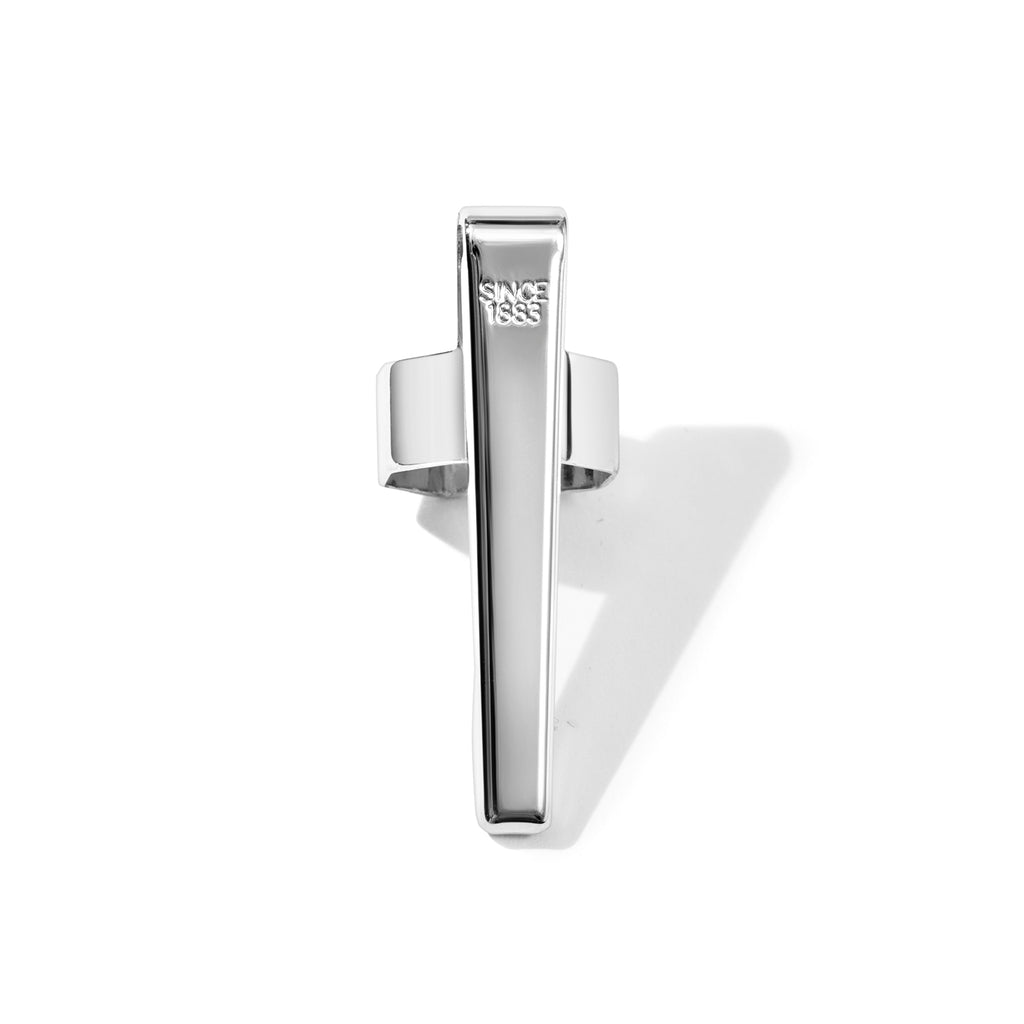 Standard silver clip displayed on a white background.