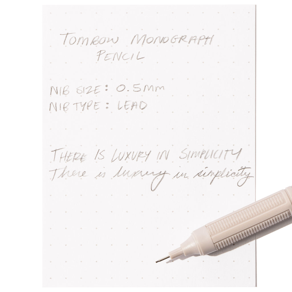 Writing sample for mechanical pencil.